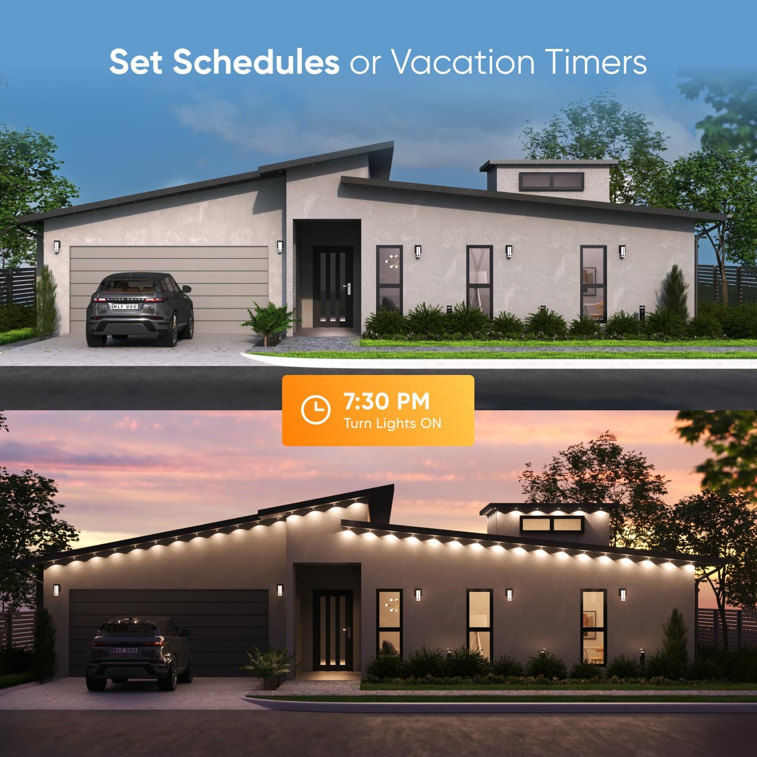 Nanoleaf Matter Permanent Outdoor Lights, Smart RGBCW Outdoor String Lights for Daily & Accent Lighting, IP67 Waterproof, Compatible with Alexa, Google Home, Multiple Scene Modes, 49ft (15m)