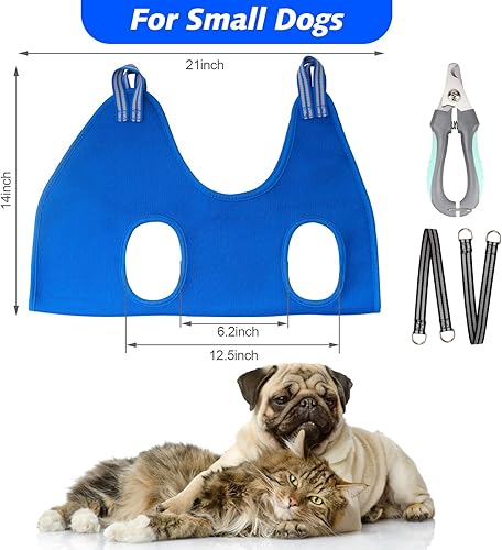 Vista 45 de Pet Dog Grooming Hammock Harness for Medium Dogs Nail Trimming, Dog Sling for Cutting Nails, Dog Hanging Holder Hanger for Clipping Nails with Nail