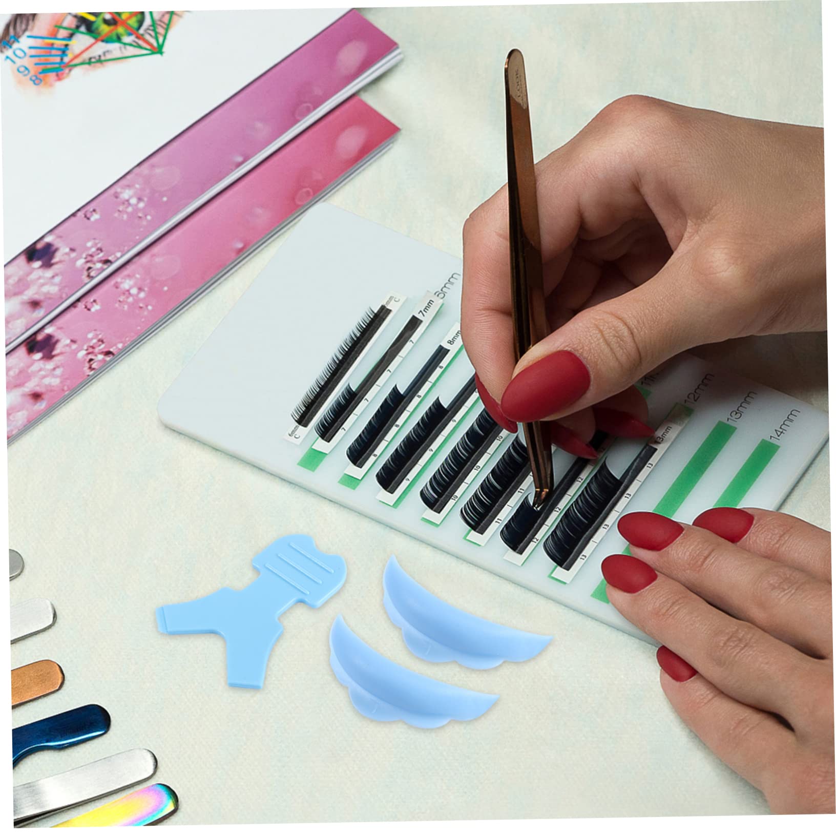 minkissy 20pares Almohadillas Para Rizar Pestañas Cepillos Para Uso Profesional Para Formas De Ojos Duraderas y Reutilizables Kit De Permanente De Pestañas