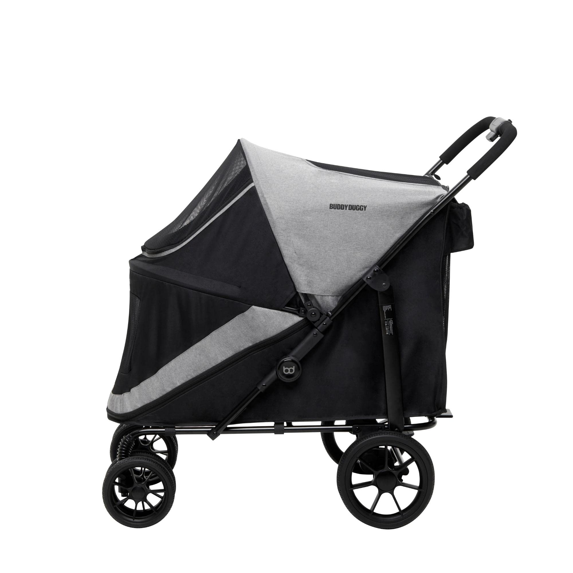 Buddyduggy Large Pet Stroller Rider Terry One Large or Multiple Medium Dogs One Hand Easy Fold