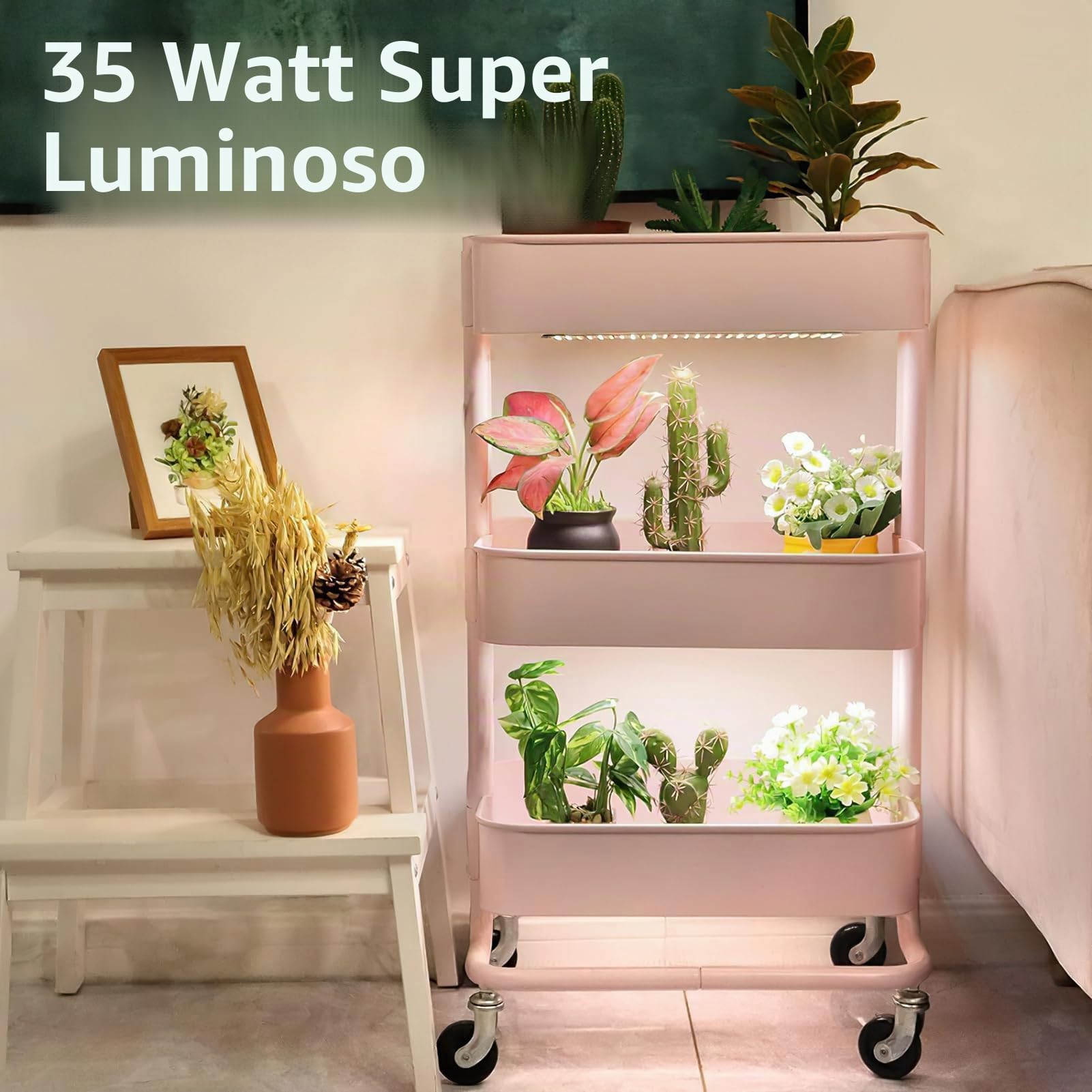 4 pezzi Lampada per Piante, 540 LEDs Full Spectrum lampade LED Coltivazione, Lampada di Crescita con Timer Auto, 10 einstellbare Helligkeitsstufen, 3 Lichtmodi