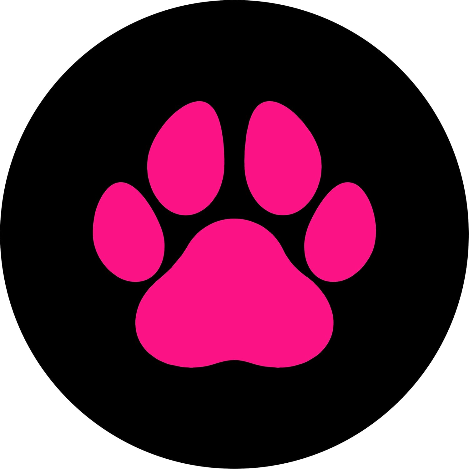 TIRE COVER CENTRAL Pet or Pet Dog Paws Pink Spare Tire Cover (Select tire Size/Back up Camera Option in MENU) Custom Sized to Any Make/Model 33X12.5X___