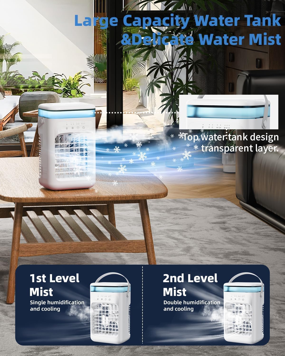 Climatizador portátil mini enfriador de aire con refrigeración por agua