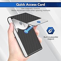 Vista 4 de Tarjetero para Tarjetas de Presentación de Lujo de Cuero PU y Estuche para Múltiples Tarjetas, Tarjetero para Tarjetas de Presentación de Negocios