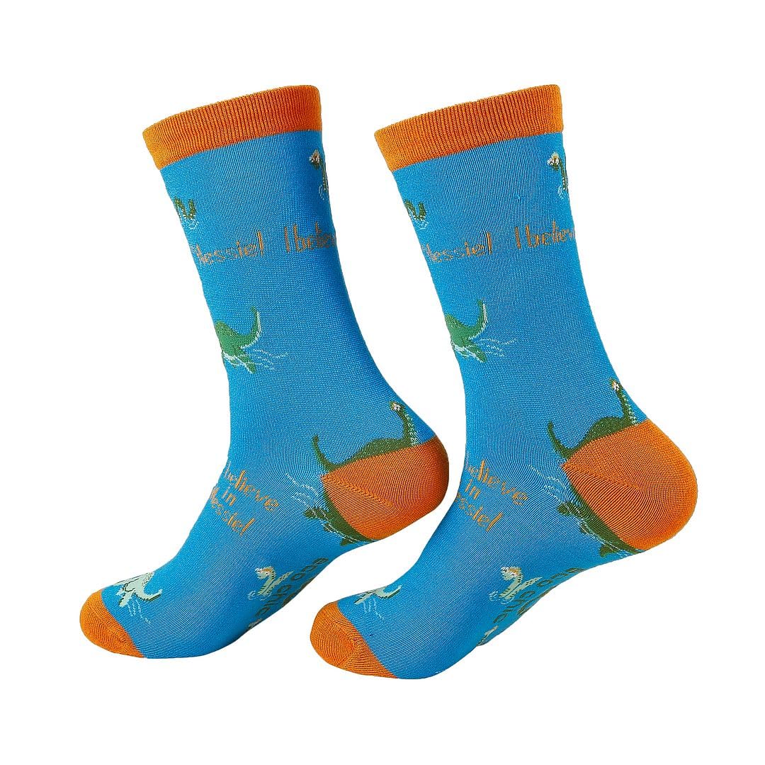 Eco Chic Womens Bamboo Socks Breathable Hot and Cold Weather UK 4-8 Single Pair (Nessie Blue)