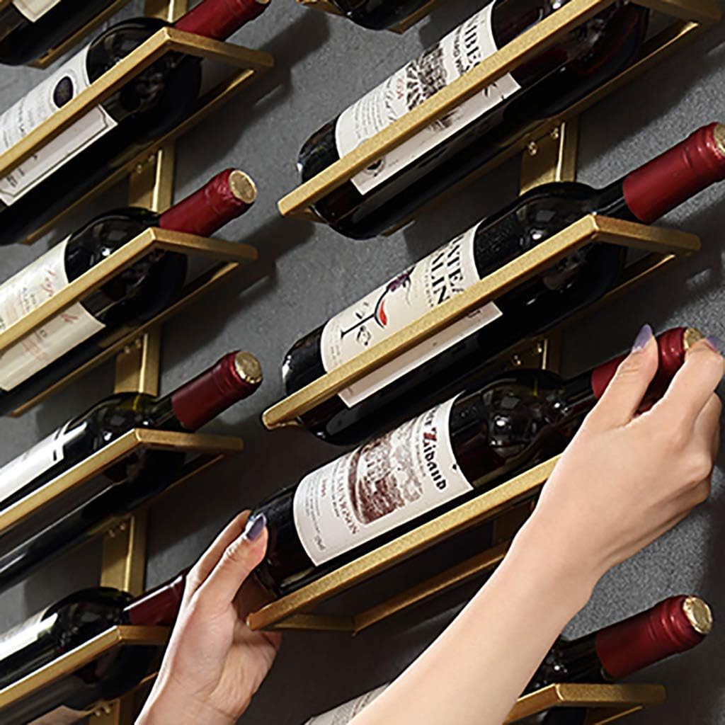 Organize Kitchen Wine Rack Wall Mounted Metal Tall Vertical Wine Rack for 4/6/8 Bottles Wine Shelf Bottle Stand Bottle Holder Small Wine Rack for Bar Wine Cellar Kitchen/C image 4