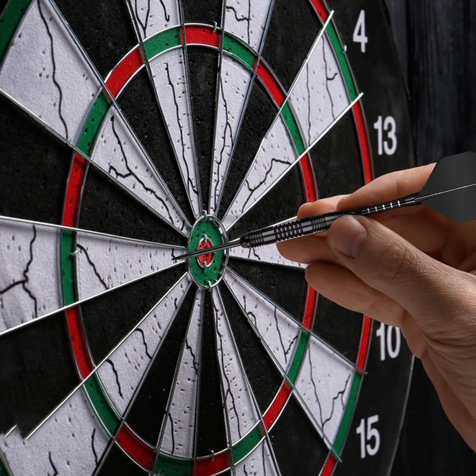 ToBeIT Dartpunten staal 12 stuks - wisselpunten van metaal 2BA plus dart rubberen ringen dart accessoires set geschikt voor stalen darts