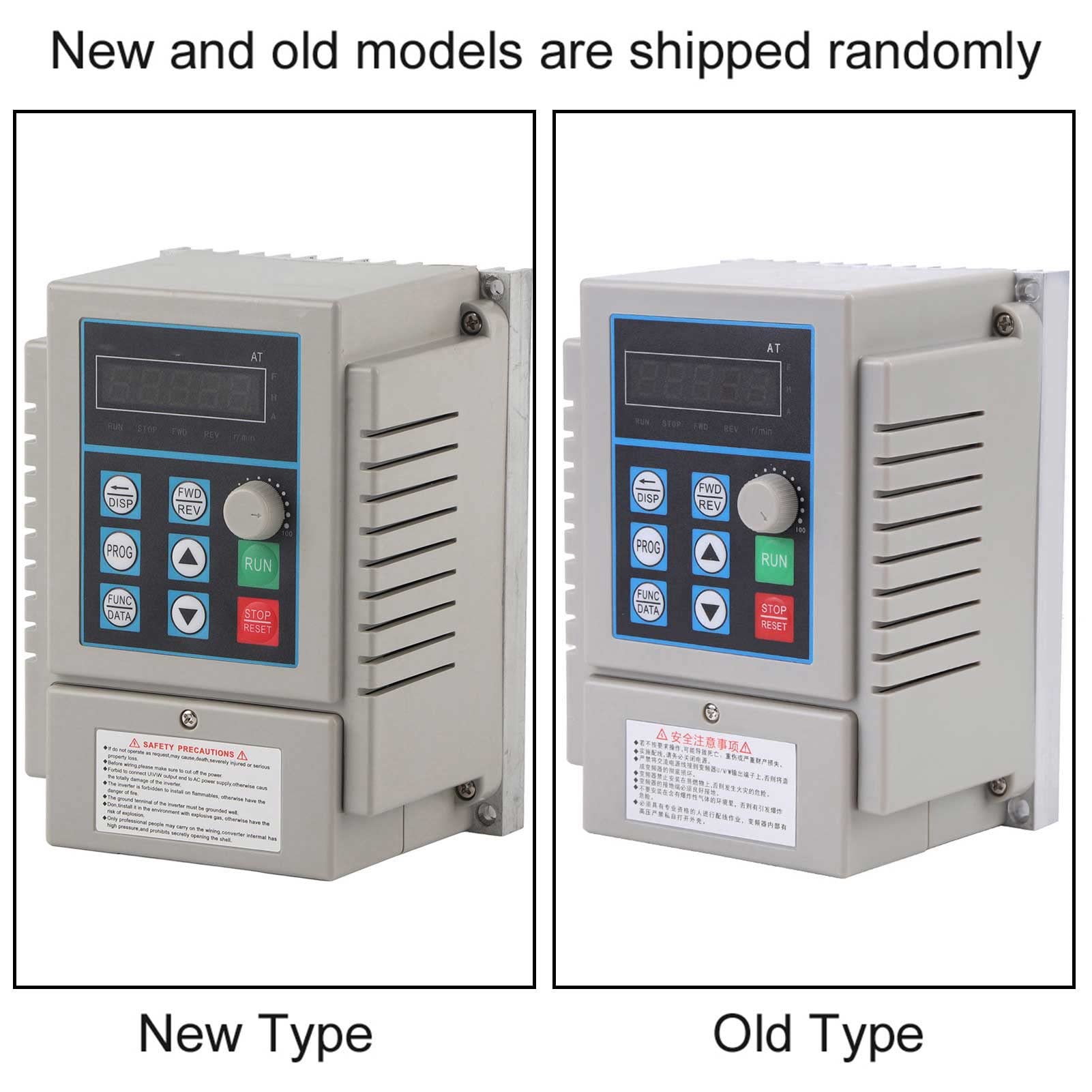 VFD 0.45KW, Variador de Frecuencia, Convertidor Inversor de Accionamiento de Motor VFD de 220 VCA Controlador de Velocidad VFD para Motor de CA Monofásico (entrada Monofásica,