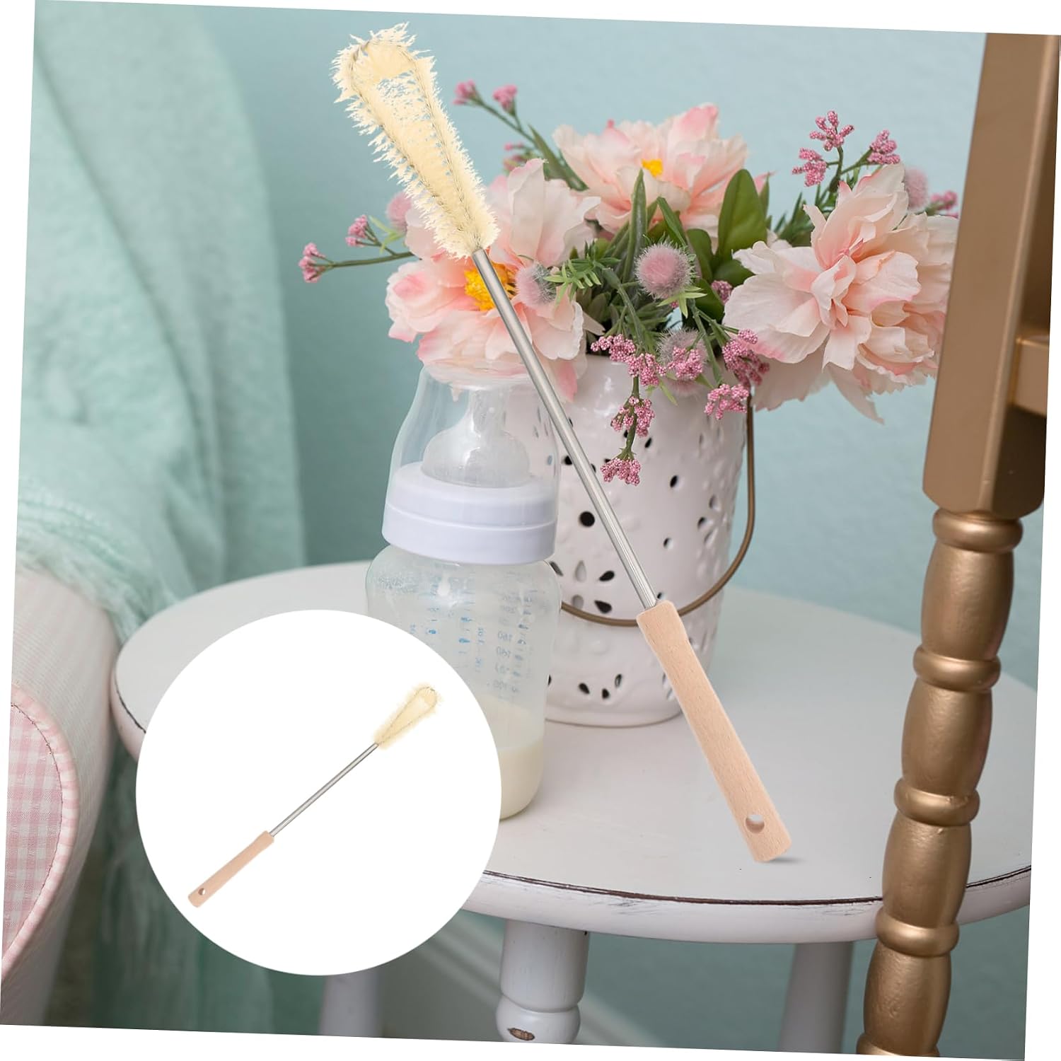 1pc Shaped Handle Cup Cleaning Brush Practical Mug Brush for Easy Storage Convenient Cleaning of Bottles Teacups and More for Home Use