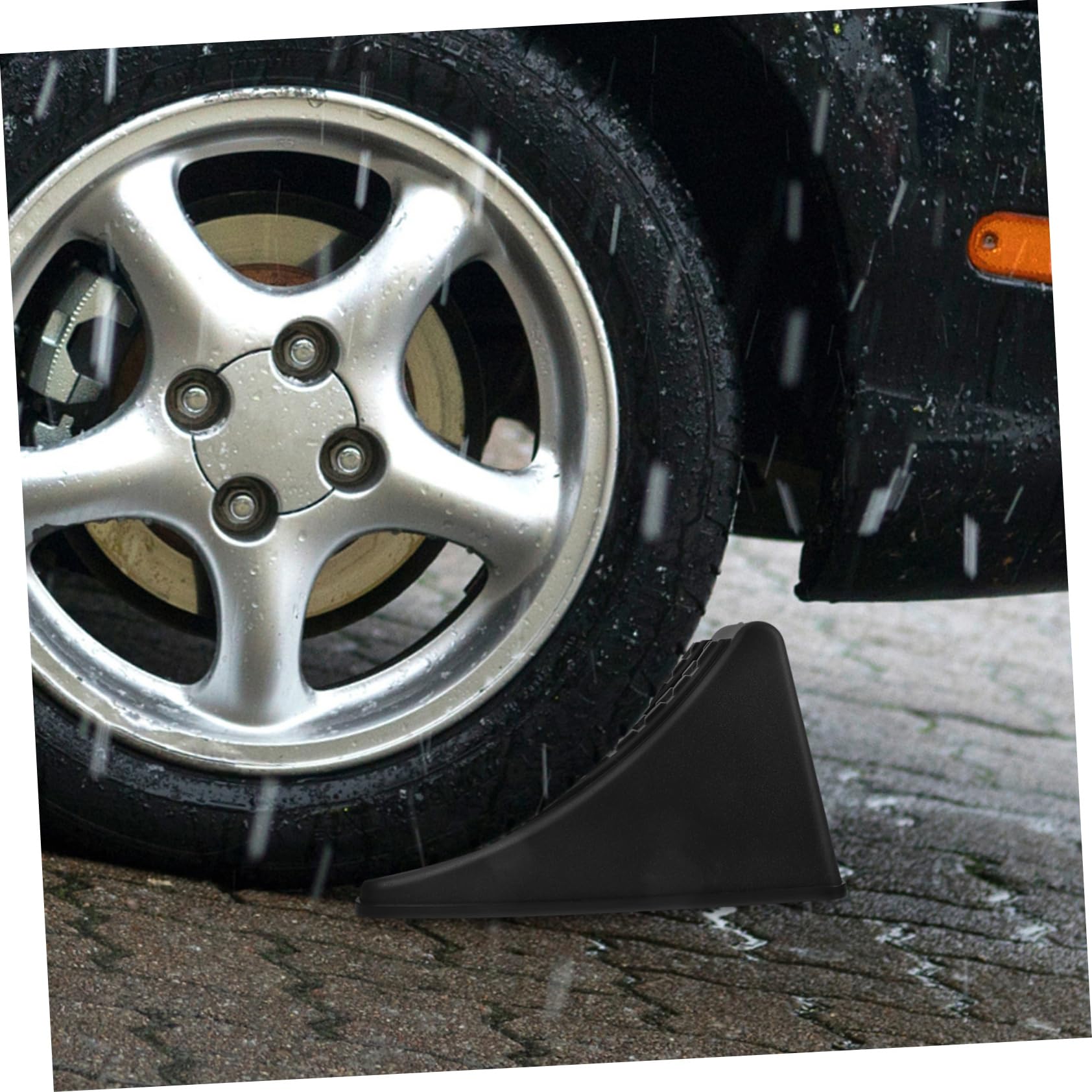 2 Pezzi Cunei per Ruote per Camper E Rimorchi Bloccaggio Sicuro per Veicoli Prevenzione Slittamento Durante Frenata O Parcheggio