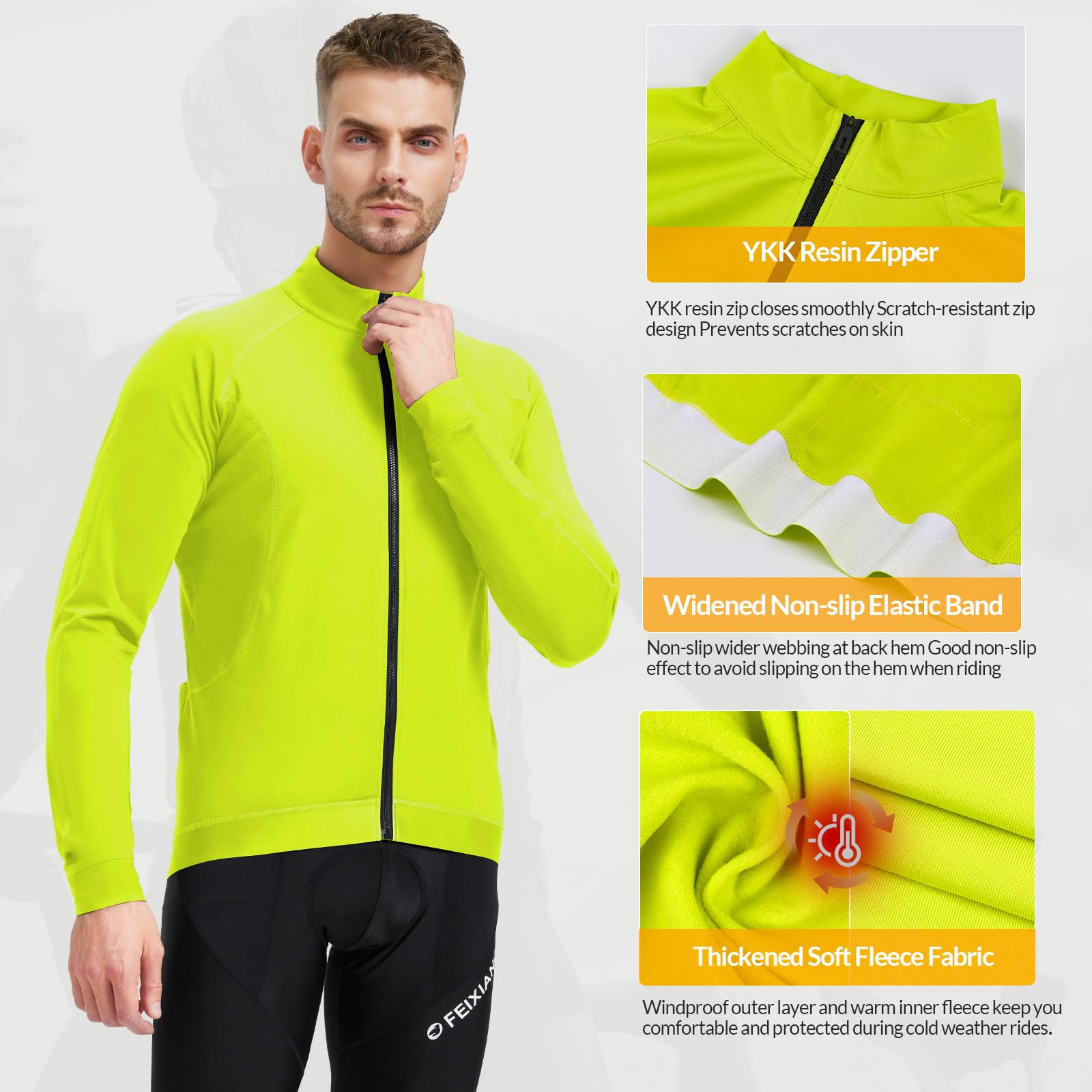 MEETWEE Maglia da Ciclismo Uomo Termica a Maniche Lunghe Abbigliamento Ciclismo Uomo Traspirante ad Asciugatura Rapida