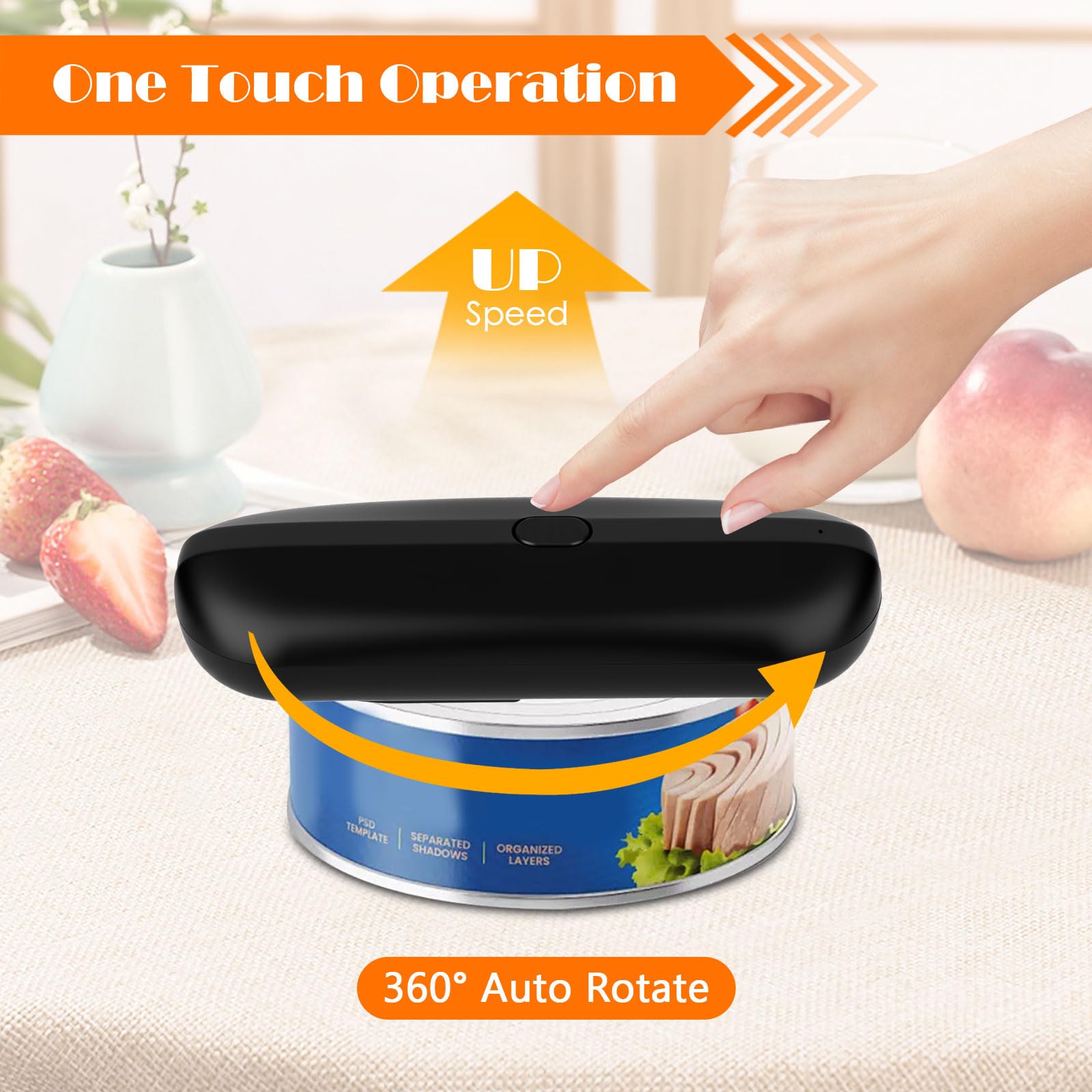 Ouvre Boîte Électrique pour Chefs et Seniors, Ouvre Bocal Électrique USB Rechargeable Automatique, Ouverture Facile des Boîtes et Bocaux pour les Personnes Souffrant de Problèmes de Préhension