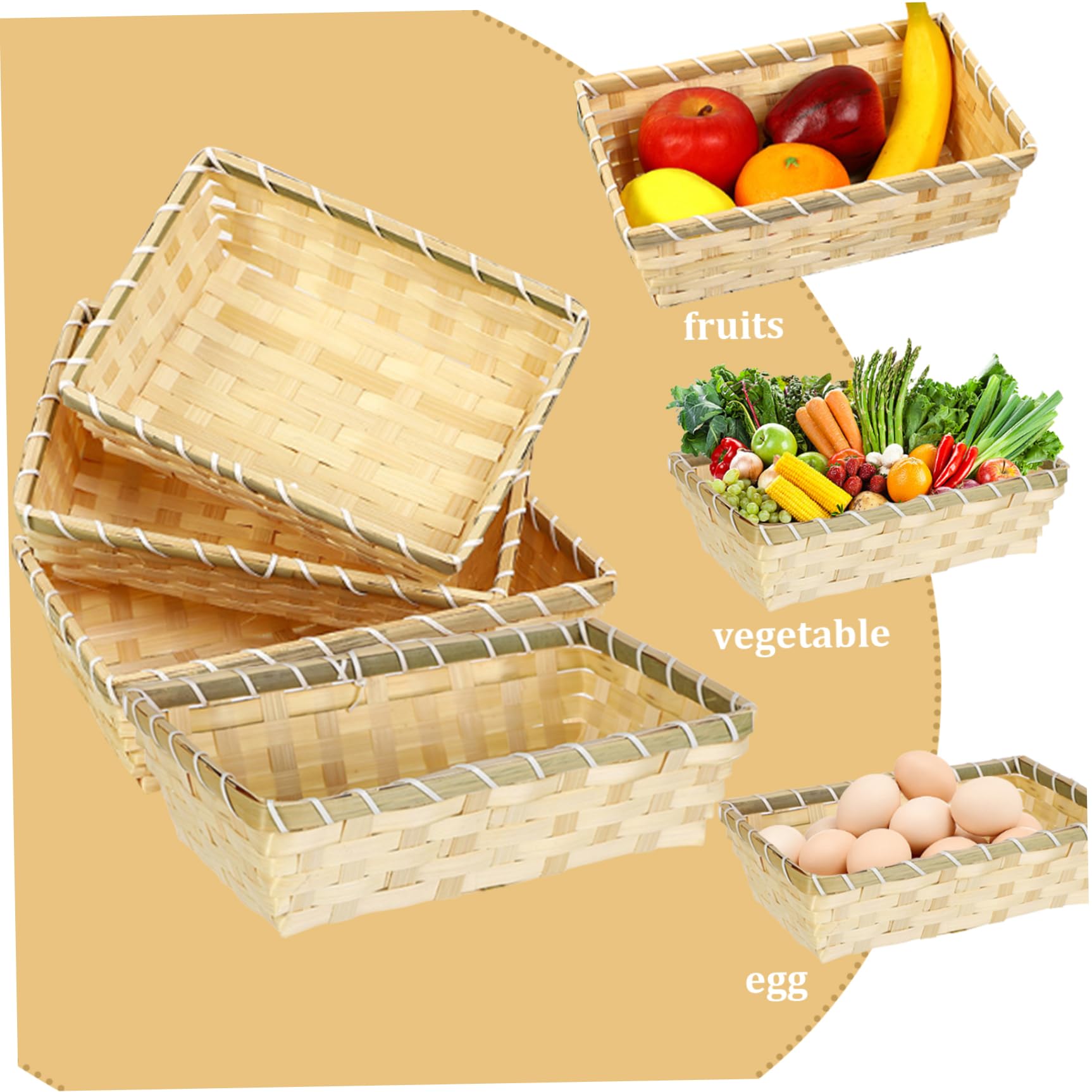 Orchidleaf Lot De 2 Paniers Vides En Bambou Pour Cadeaux