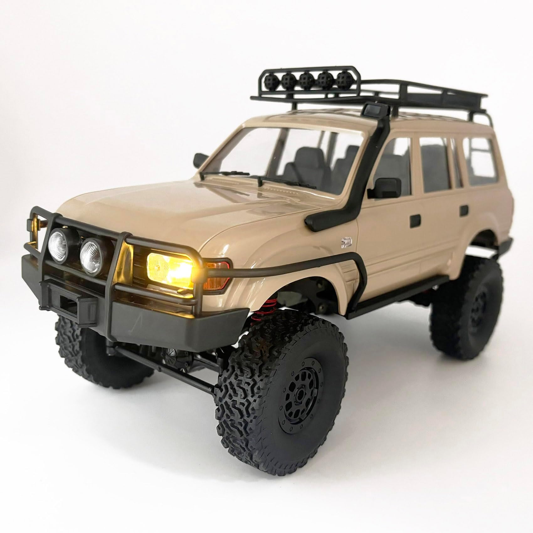 RC Rock Crawler RC Truck 4x4 WPL C54-1 RTR 1/16 Scale RC Crawler, Off Road Truck All Terrain with Upgraded Chassis and Shock, 260 Motor New Gearbox, Bumper Roof Rack Hobby Toy Adult