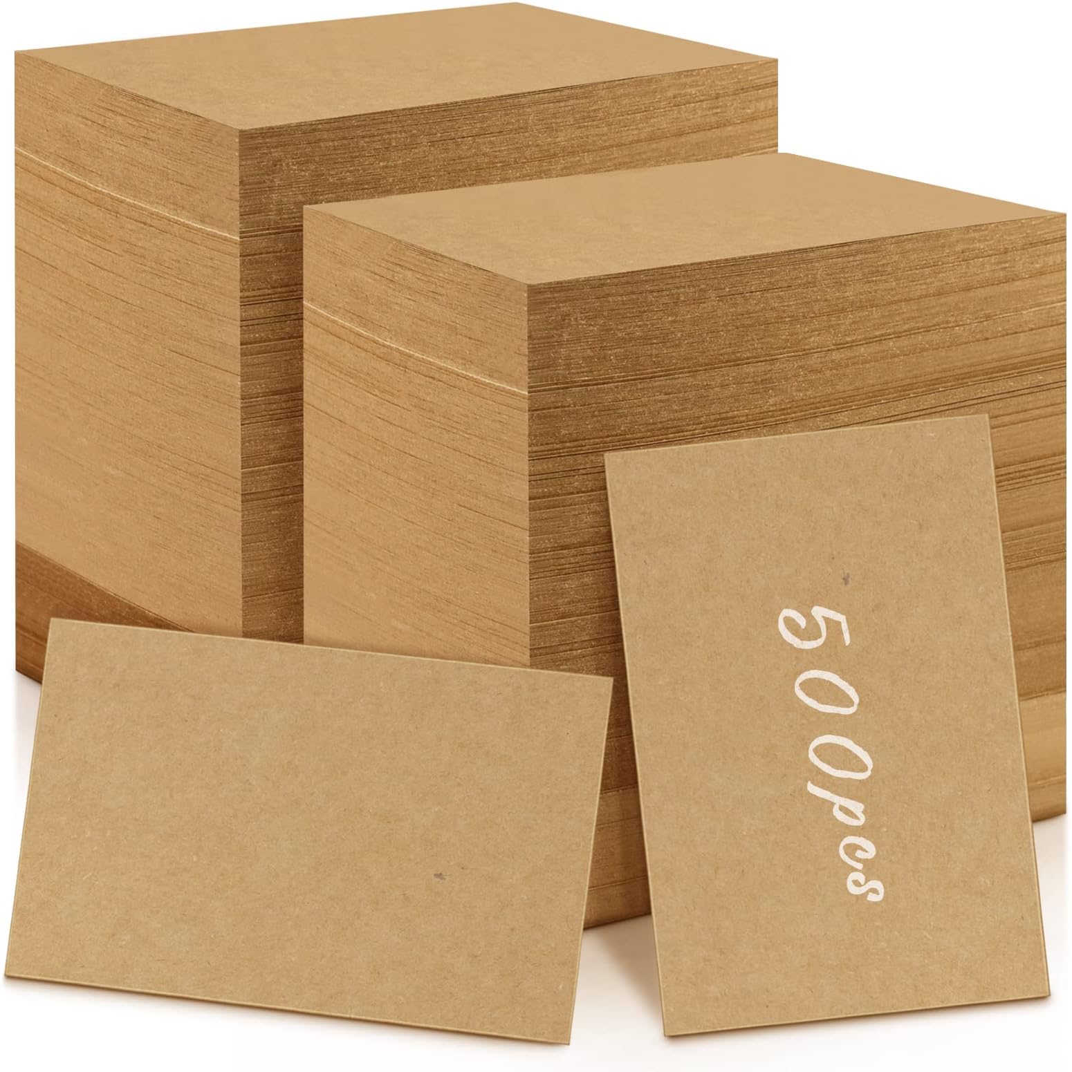 Amazon.com : Tecmisse 500 Sheets Blank Kraft 3x5 Index Cards, Heavy ...