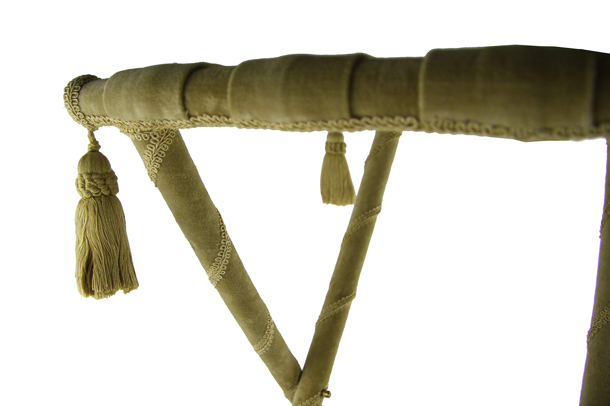 Table Pliant In Velluto Avorio | Cavalletto Pieghevole Per Vassoio | Elegante E Pratico - Foto 8