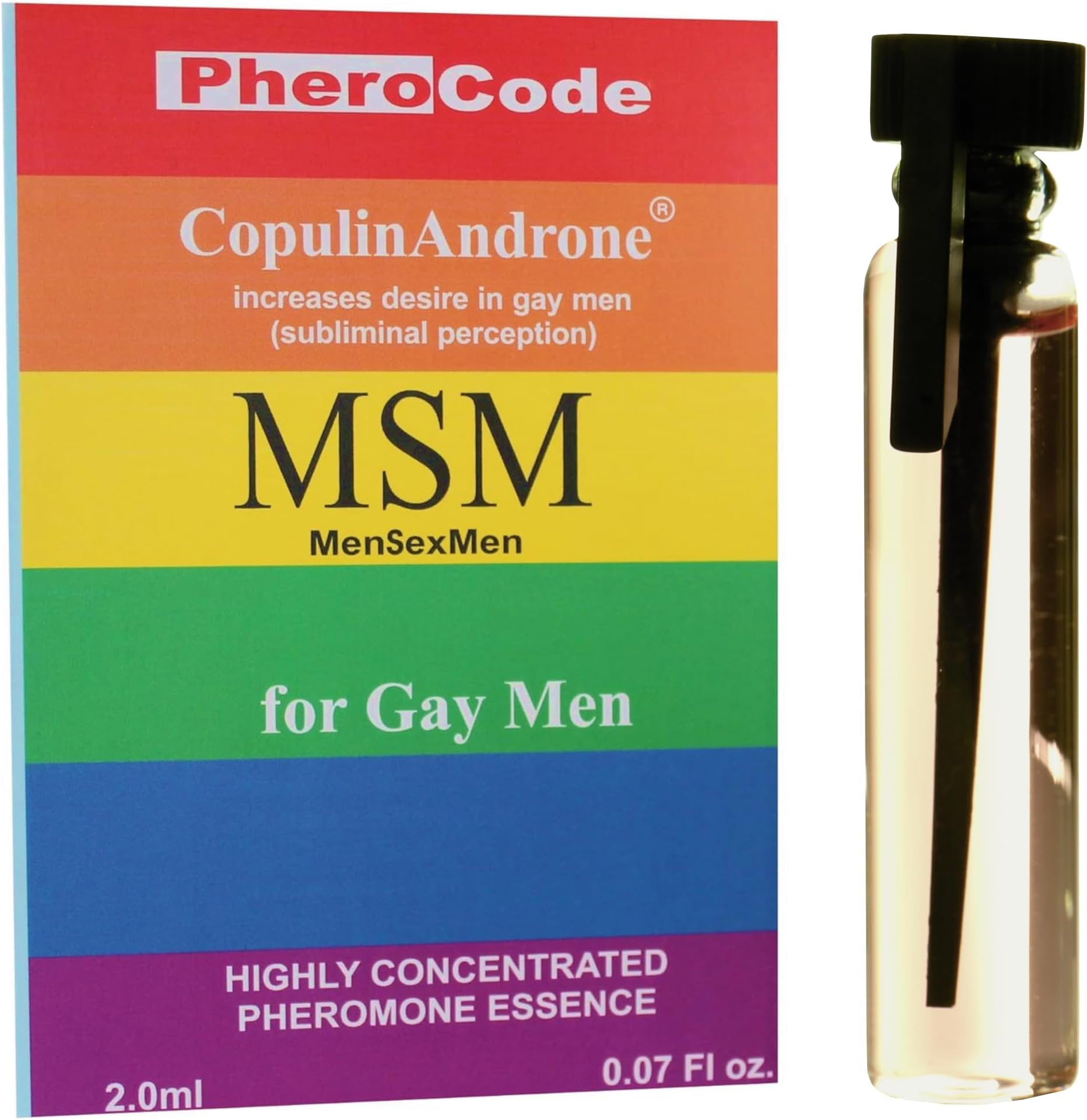 PheroCode - Highly Concentrated Pheromone Oil Cologne for Gay & Bi Men - Charming & Attractive Pheromone Perfume Essence with CopulinAndrone - Gift for Him - 2ml
