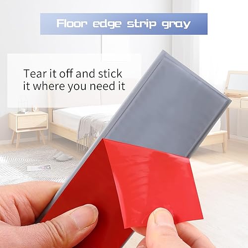 Miniatura 3 de Tira de transición para piso, tiras autoadhesivas para cubierta de suelo, laminado de transición de piso, tira divisora plana de vinilo de 2