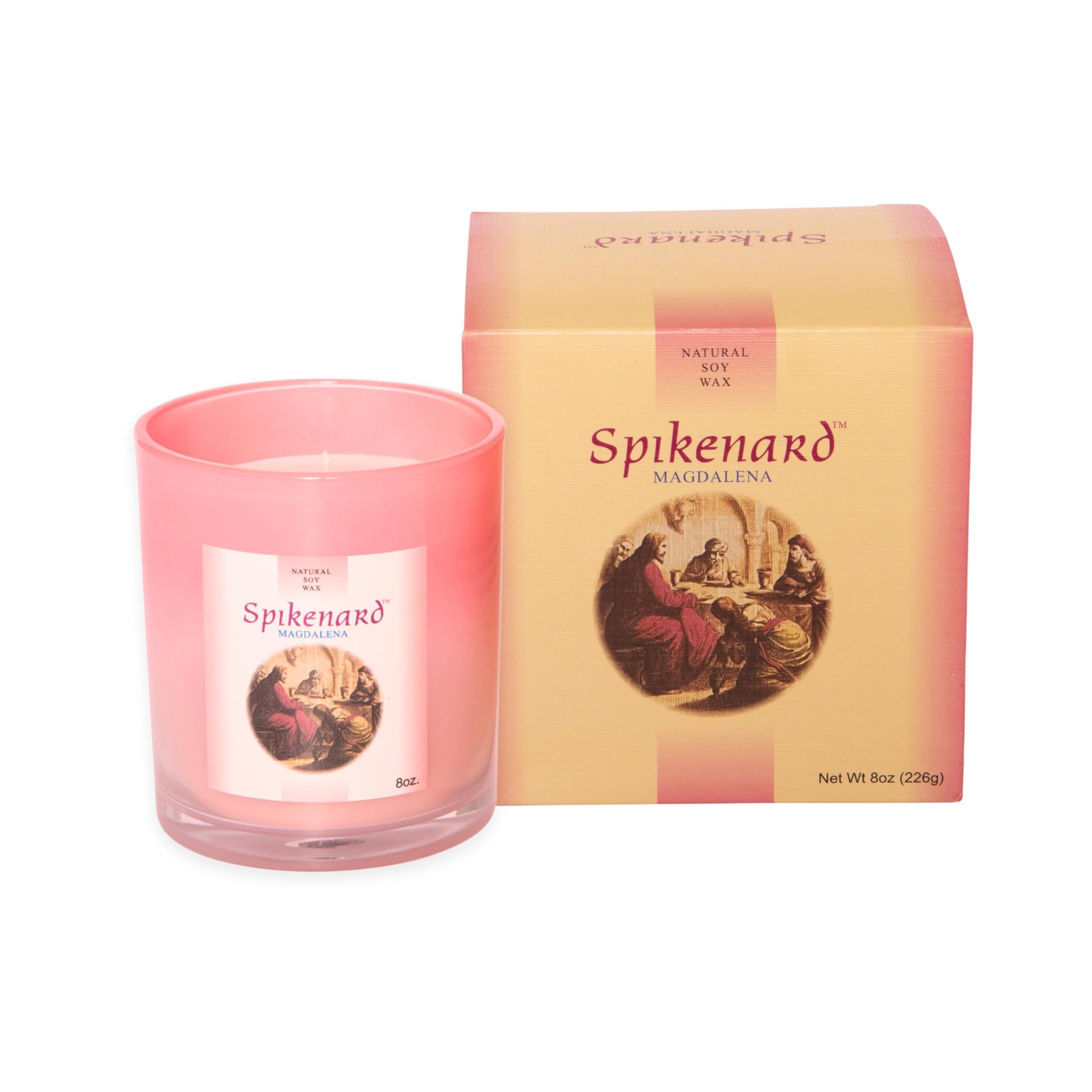 Spikenard Magdalena Scented Classic Candle Jar-Biblical Times Moisturizing Therapeutic Aroma,Single Wick Soy Candle-8oz