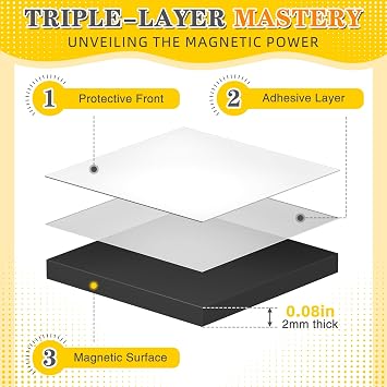FINDMAG 175 Pack Adhesive Magnet, Square Adhesive Magnetic Sheets | 0.8 x 0.8 Magnetic Sheet for DIY, Square Flexible Magnet with Adhesive Backing for Crafts, Whiteboard, Refrigerator