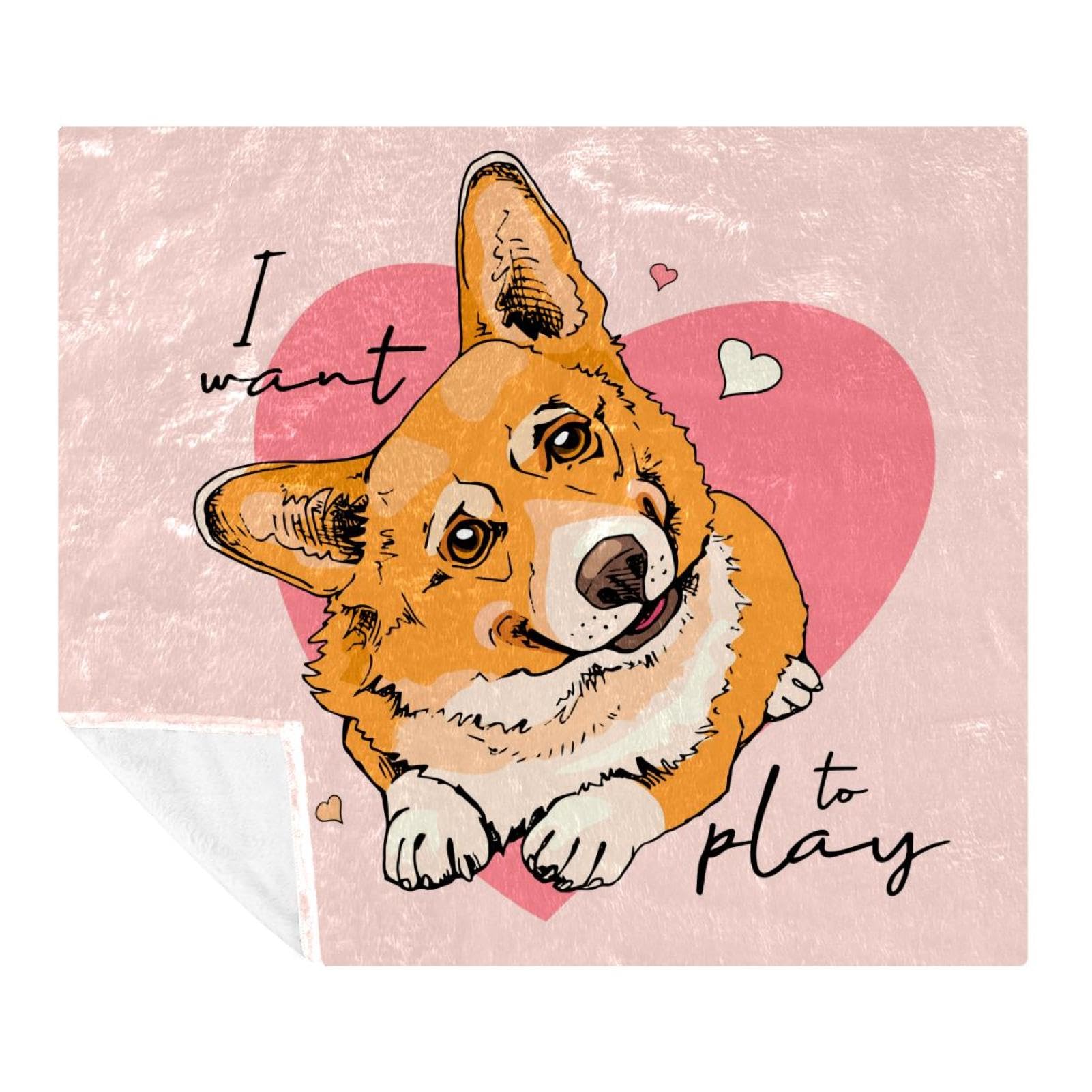 Couverture Welsh Corgi originale, le cadeau idéal pour enfants et adultes amateurs de plaid doux