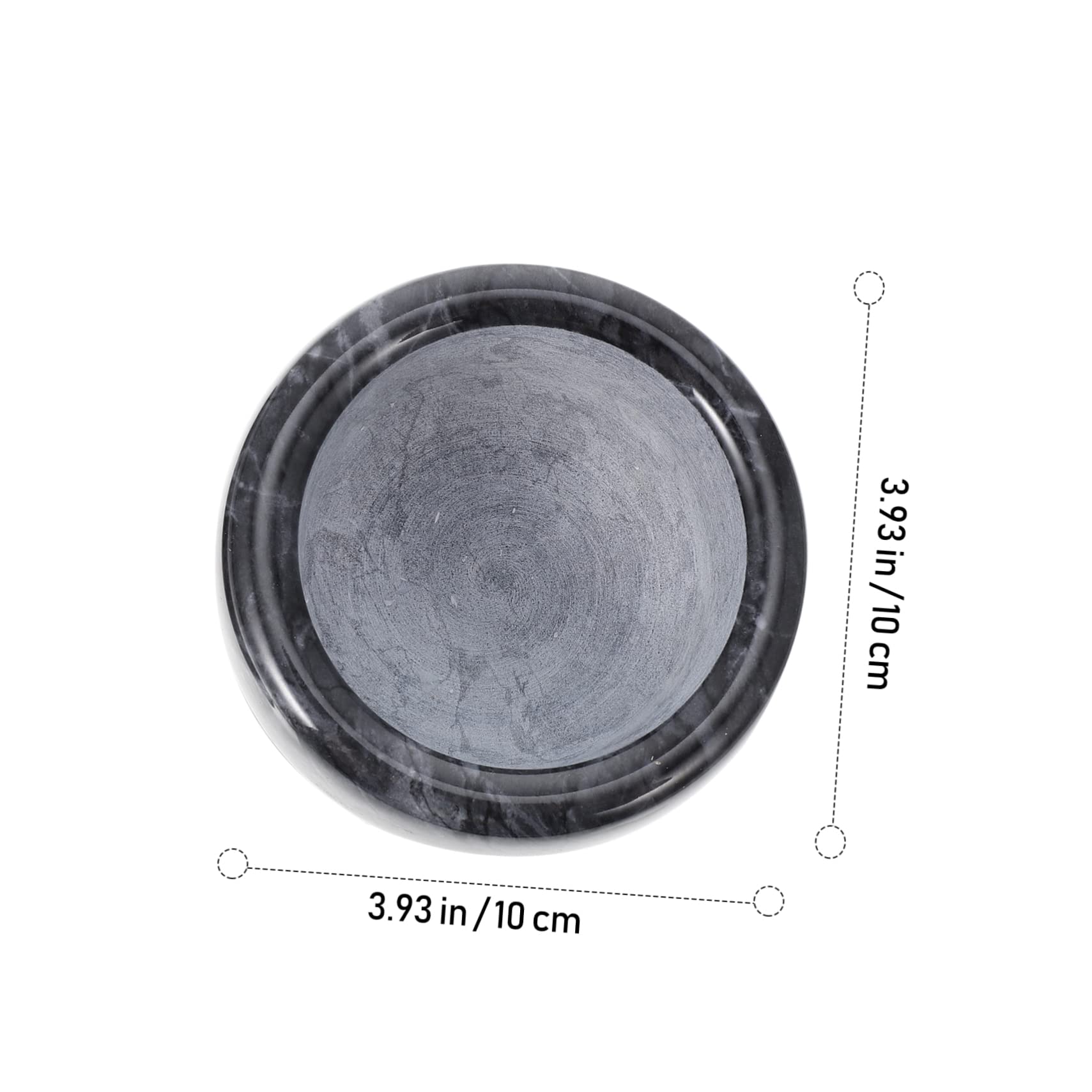 SOLUSTRE 1Pc Marble Garlic Press Manual Grinding Tool for Kitchen Garlic Crush Pot for Fresh Chutney Pesto More Scratch Resistant Easy to Clean Black