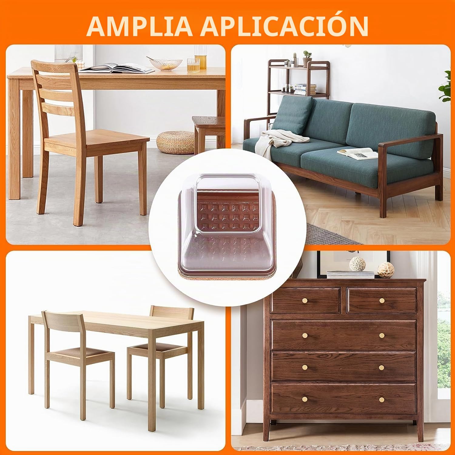 Protectores de Suelo para Patas de Silla 28-37mm, 16 Tapas de Silicona pequeñas para Patas de Silla con Fieltro, Fundas de protección para Patas de Silla de Silicona, Protectores para Patas de Silla