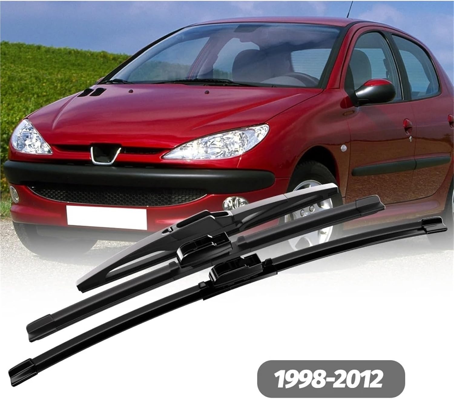 Car Windshield Wipers For Peugeot For 1998-2012 Accessories Front Rear Windshield Wiper Blades Windscreen Wipers Wipers Set