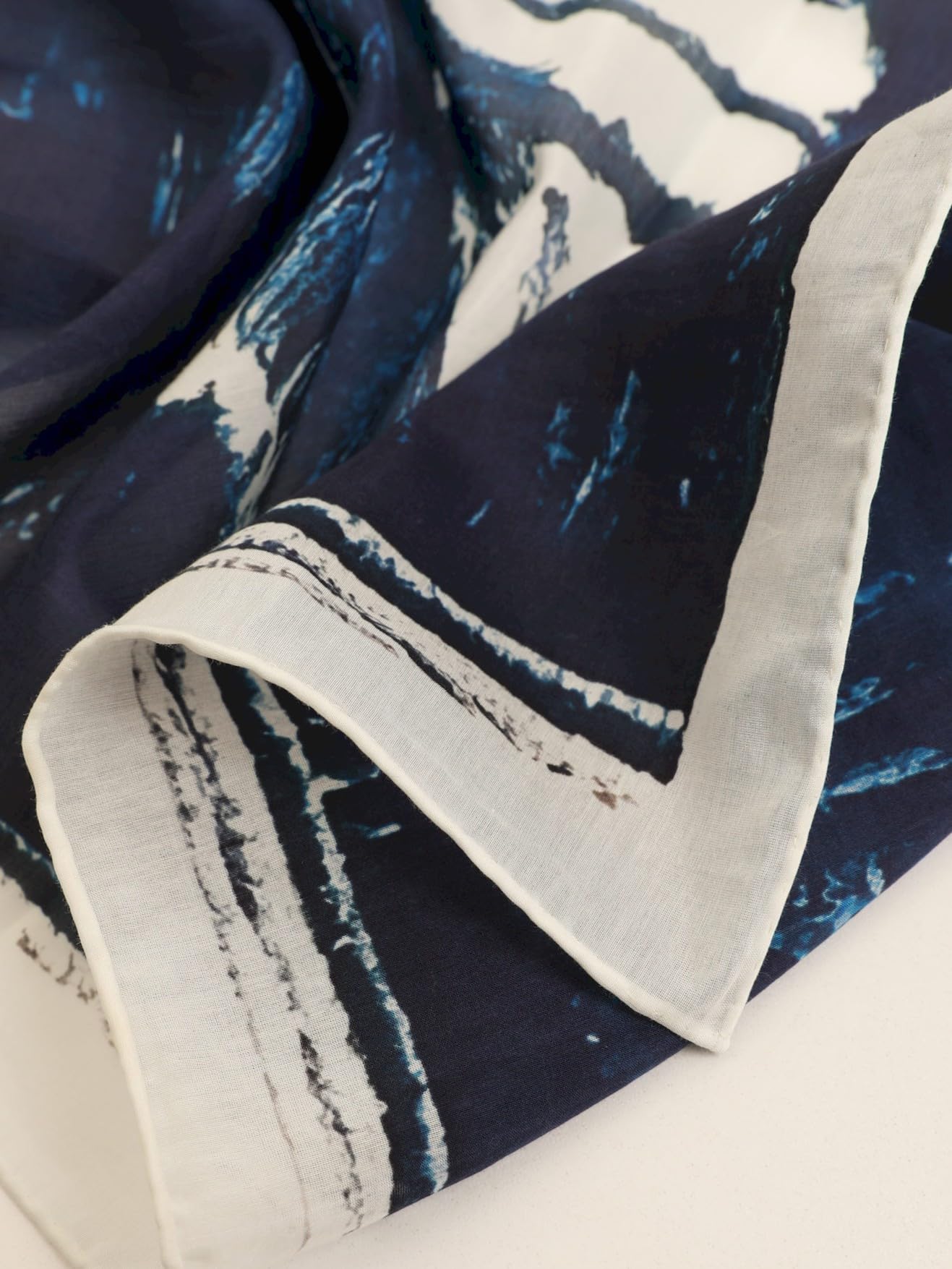 Paréo Femme XL 125 cm Carré Foulard Été Coton Soie, Cache-Maillot Léger, Étole & Châle pour Plage & Vacances