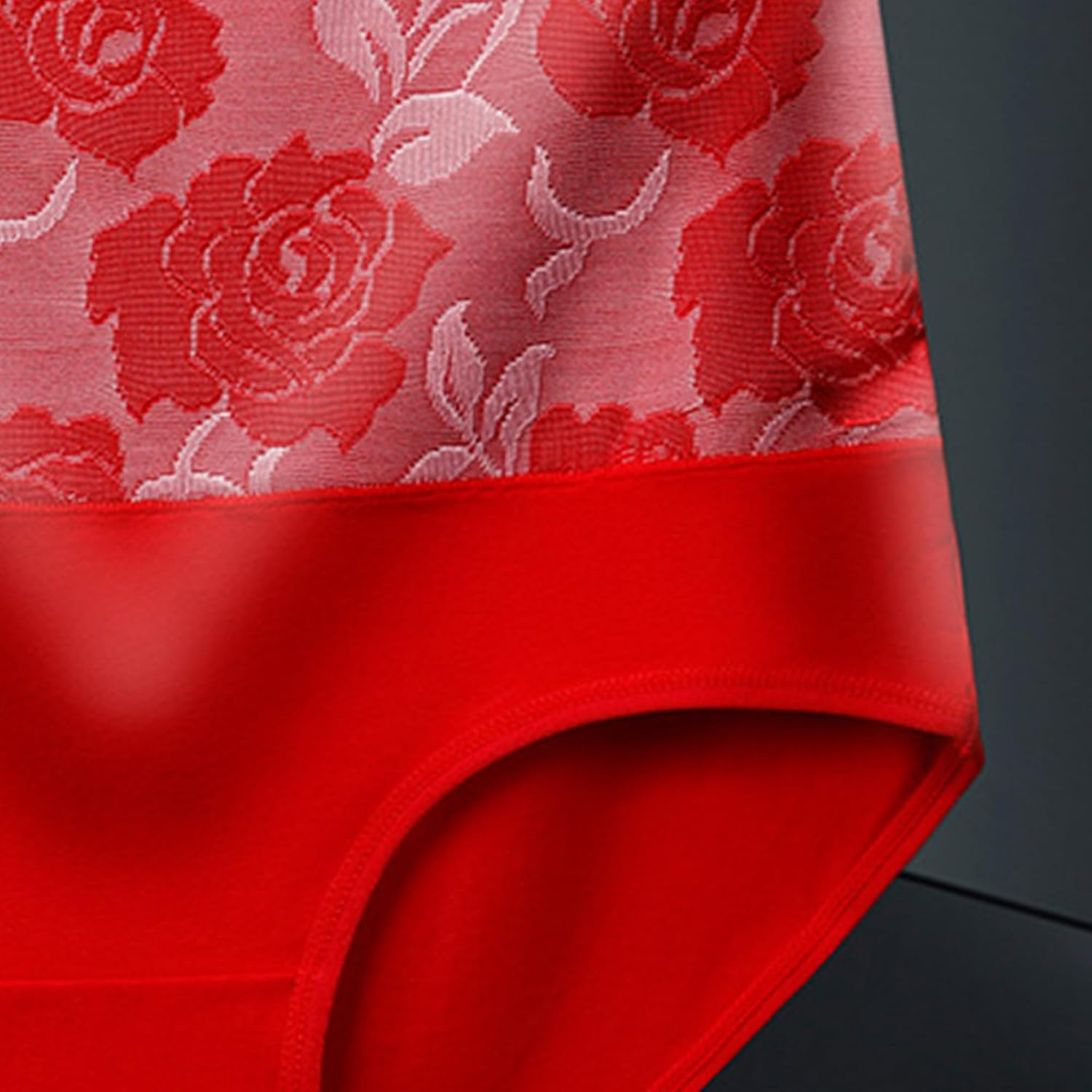 DGHM-JLMY Ladies Cotton Plus Size Tummy Underwear Briefs Underwear Cotton High Waist Soft Breathable Stretch Briefs Jacquard