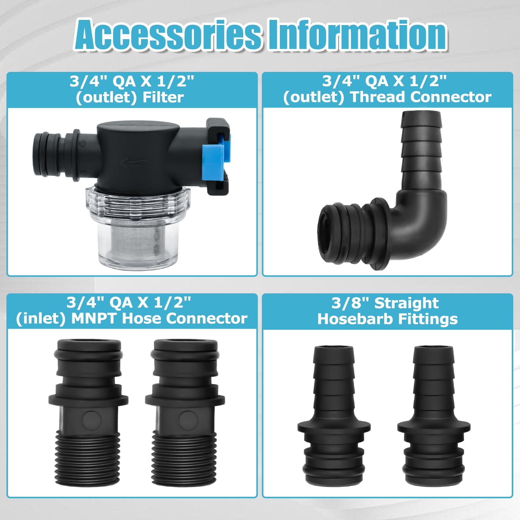 [Versión mejorada] R3526144D - Bomba de agua para caravana, 3 GPM 12 V CC 50 PSI, bomba de agua de diafragma autocebante triplex de repuesto R3526144D/03526-144A, silenciosa y apagado automático, para