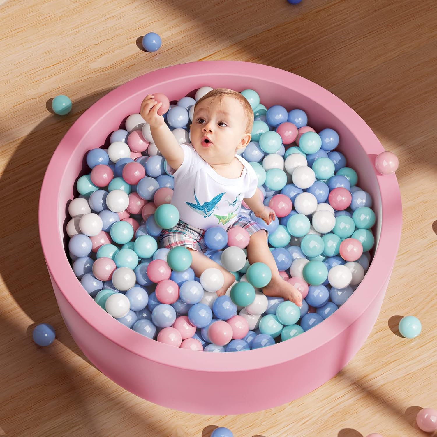 SUPFOO Foam Ball Pit for and Safety of Baby Ball Pit 35.4"x11.8"x1