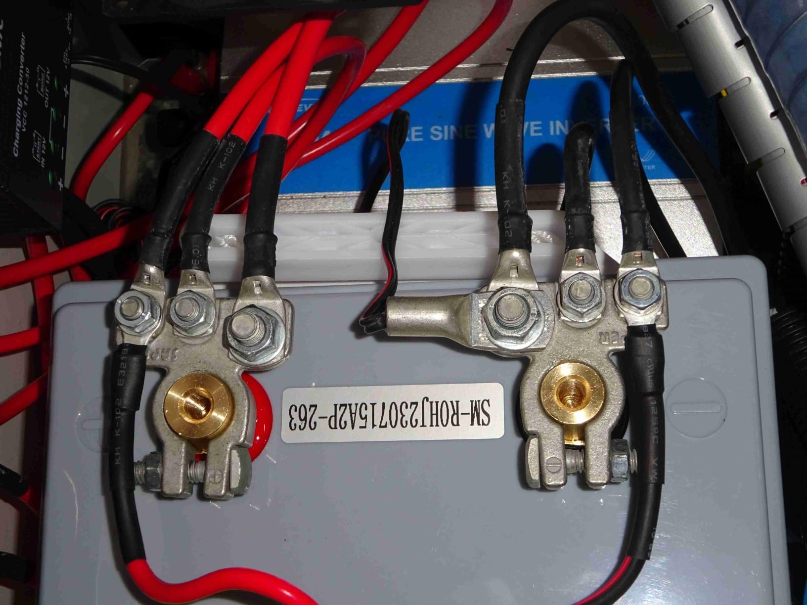 Paire De Bornes De Batterie LiFePO4 M8 En Laiton - Polaires Coniques 12V - Pour Batteries 6V/12V