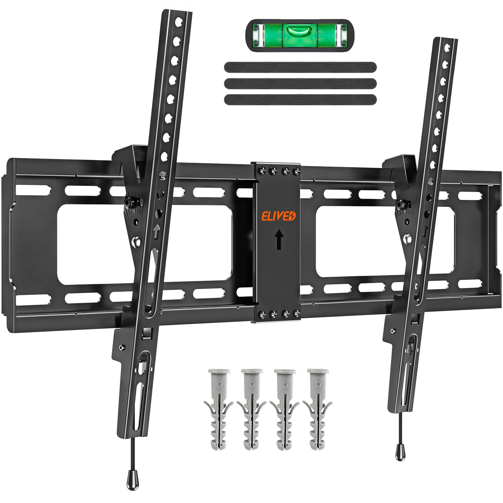 Sponsored Ad – ELIVED Tilt TV Wall Bracket, TV Mount for Most 37-82 inch Flat & Curved LCD LED OLED TVs with Max. VESA 600x400mm up to 60KG, Sturdy Tilting TV Bracket EV008
