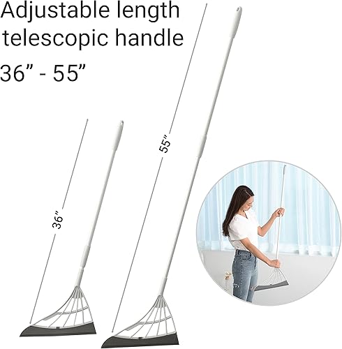 Miniatura 8 de Original Broombi - Escoba de silicona para todas las superficies, escoba inteligente para limpieza de interiores, limpia vidrio, polvo fino,