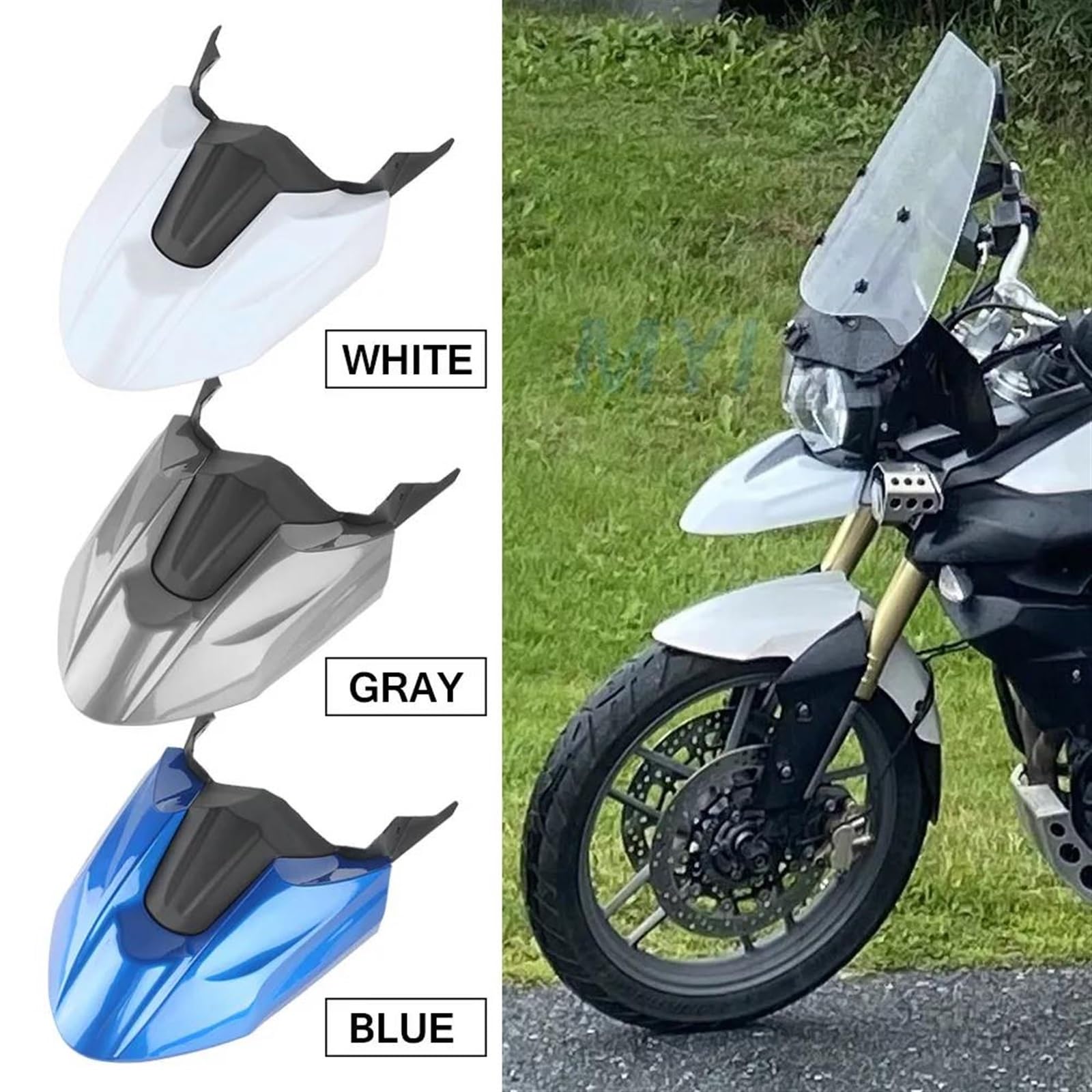 Garde-boue Rallongé Pour Triumph Tiger 800 XRX (2015–2019) – Protection Avant Renforcée – Blanc