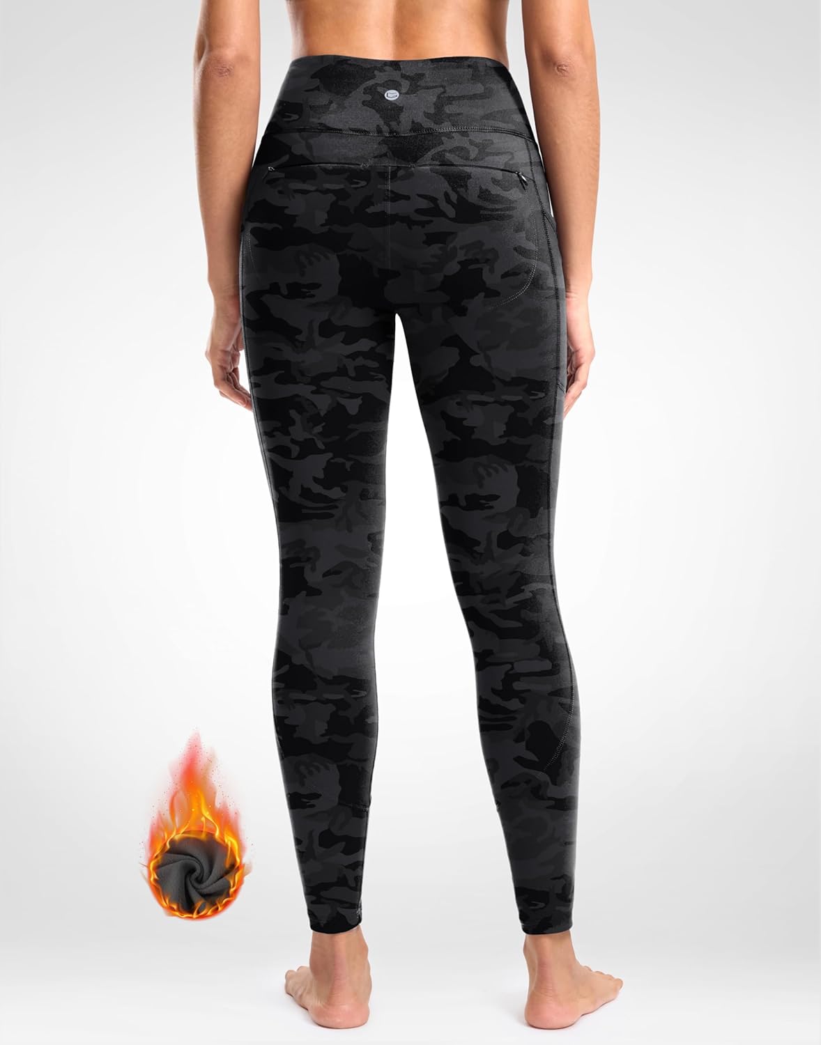 G Gradual Women's Fleece Lined Leggings with 5 Pockets Water Resistant Warm Thermal Pants High Waisted Winter Running Gear - Image 2