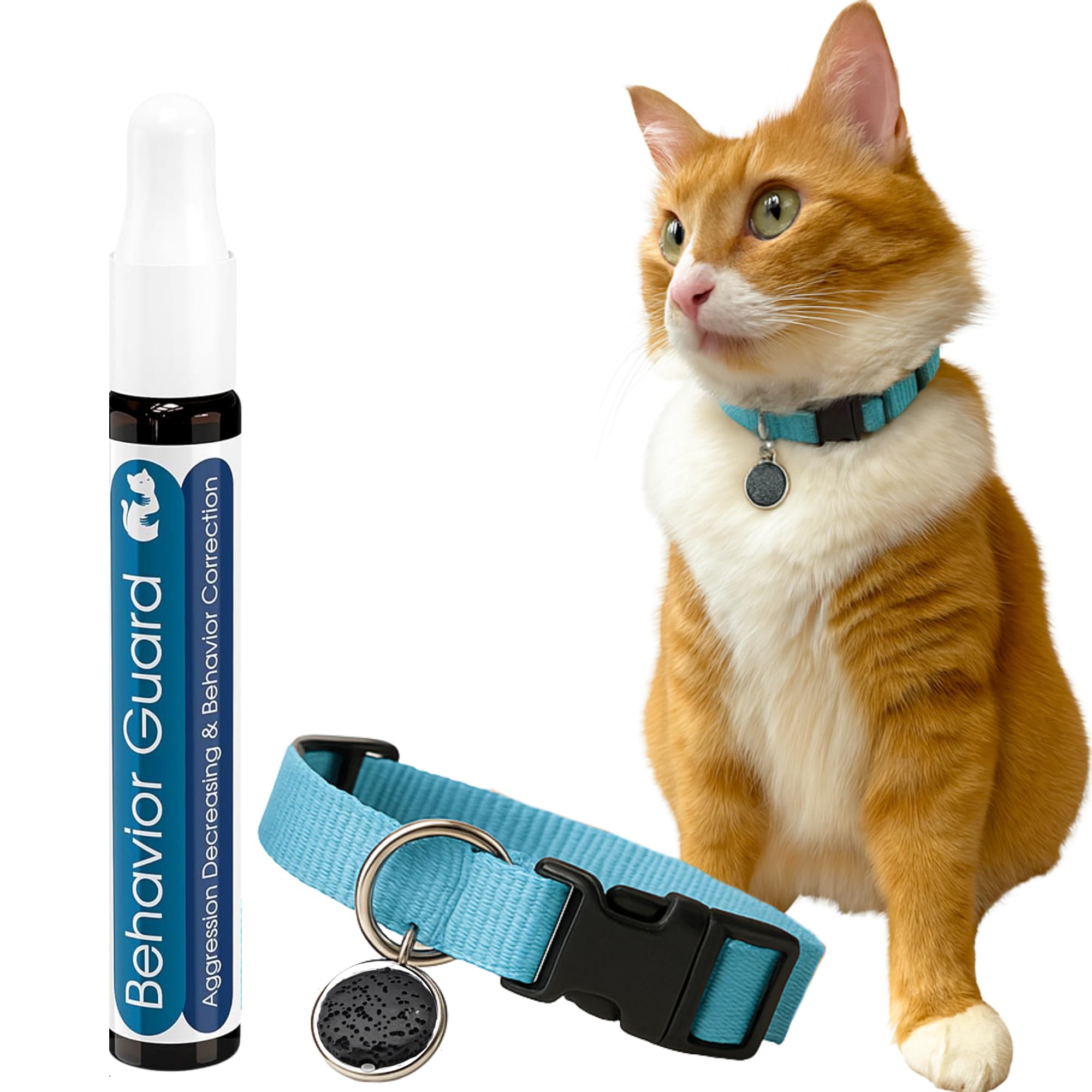 Cat Aggression Relief Calming Collar, Natural Anxiety Relief, Breakaway Vet-Approved Relaxer, Pet-Safe Collar with Essential Oils (Myrrh)
