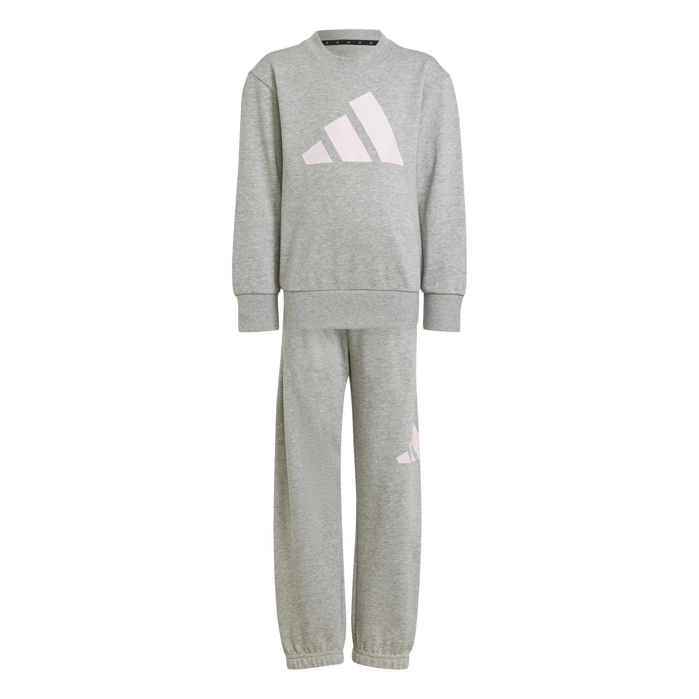 adidas Mixte Enfant Essentials Jogger, Medium Grey Heather/Clear Pink, 7-8 Years
