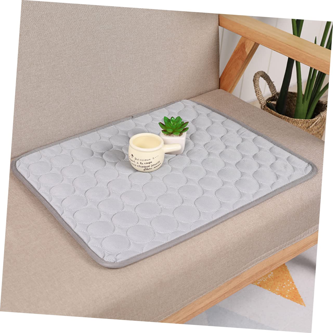 Happyyami Tappetino Refrigerante Per Animali Domestici in Tessuto Traspirante Confortevole e Durevole Raffredda Uniformemente Cane e Gatto Lavabile e Adatto Per Uso Interno Ed Esterno Misura