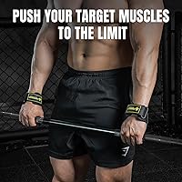 Vista 4 de MANUEKLEAR Correas de gimnasio para levantamiento de pesas, correas dobles de cuero para levantamiento de peso muerto para hombres con asa de muñeca