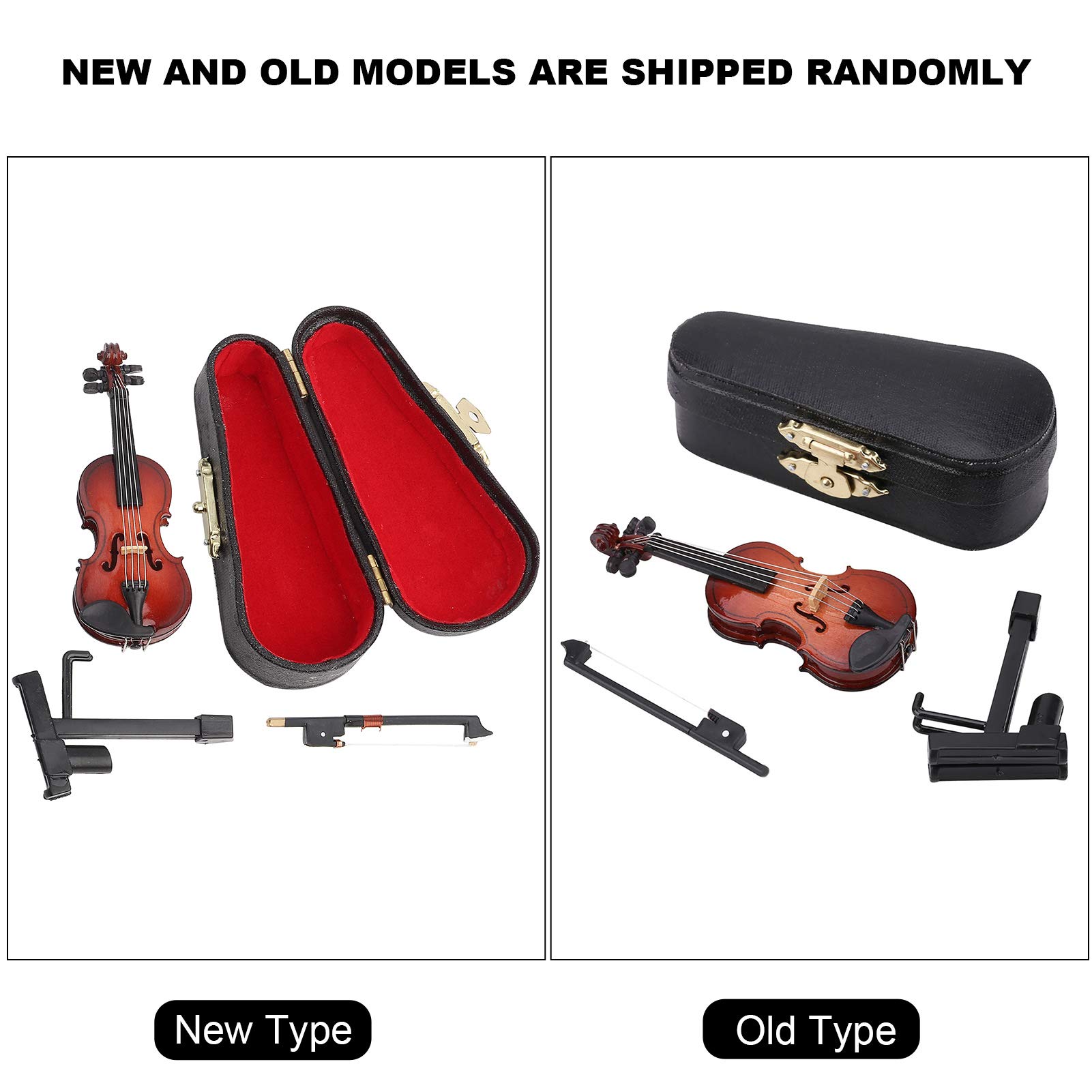 Modello di Violino In Miniatura, Violino in Miniatura in Legno con Custodia Modello di Strumento Musicale per Decorazioni per L'home Office