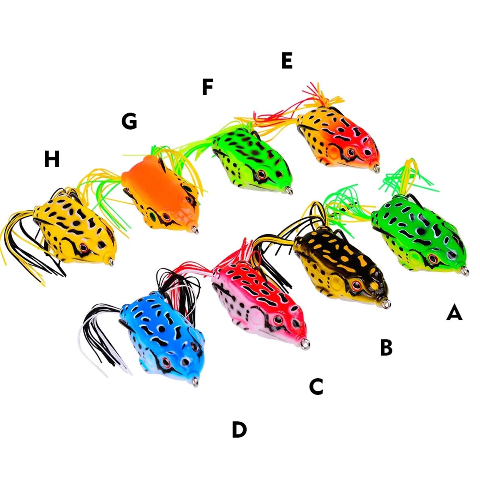 Leurre de Grenouille en Plastique Souple, appât Artificiel avec hameçons, Rayon de Surface, Yeux artificiels 3D