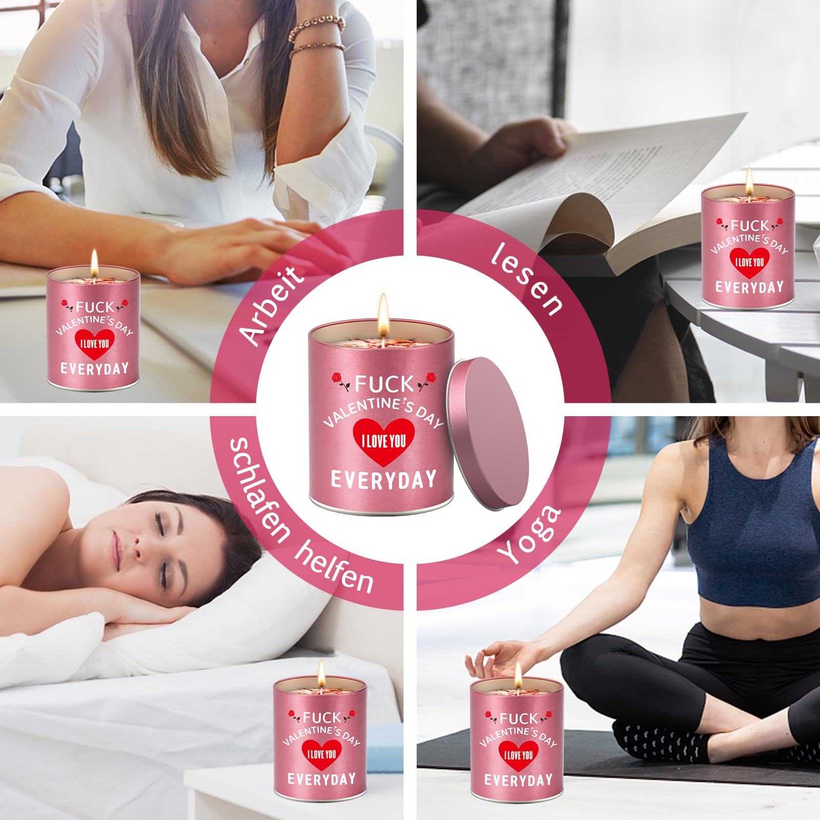 Valentines Funny Gifts for Her Women Girlfriend,9oz Scented Candles,Valentines Day Gifts for Women Wife,Anniversary Presents for Her Girlfriend on Birthday Christmas - Image 4