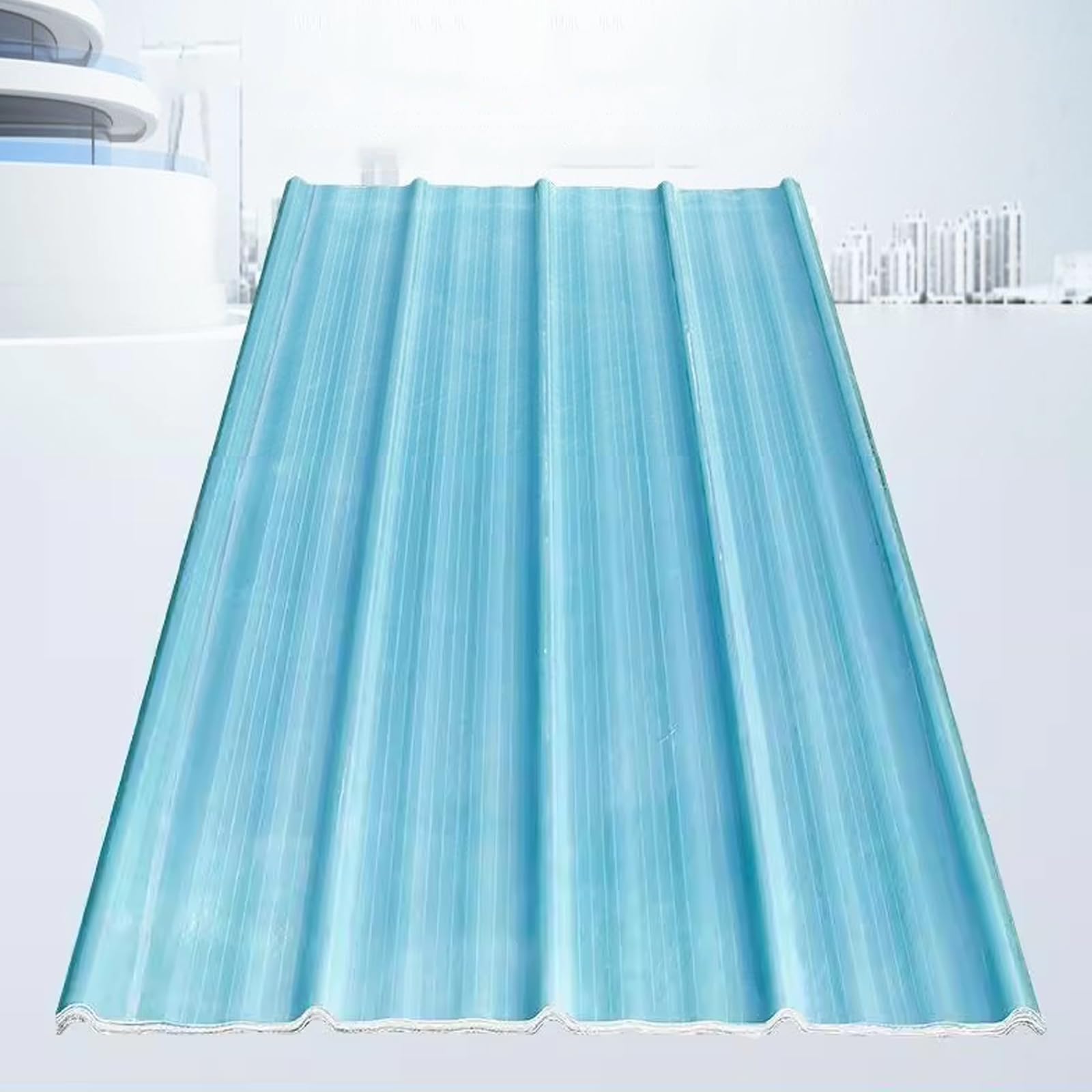 Placa de Iluminación Frp de 1.2mm,Paneles de Techo Silencioso,Chapa Ondulada Transparente a Prueba de Lluvia,con Aislamiento Térmico y Protección Uv,Chapa Tejado (0.9x1.7m/35x67in)