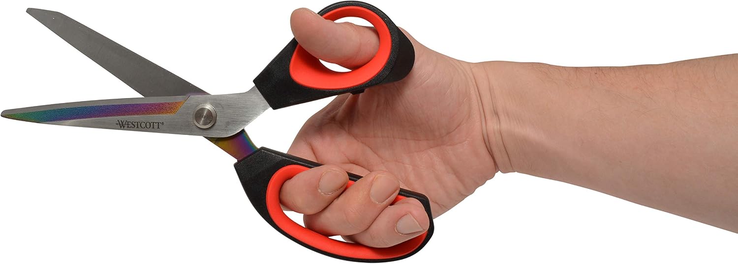 Westcott Premium Tailor 9.5" Scissors, Red/Black