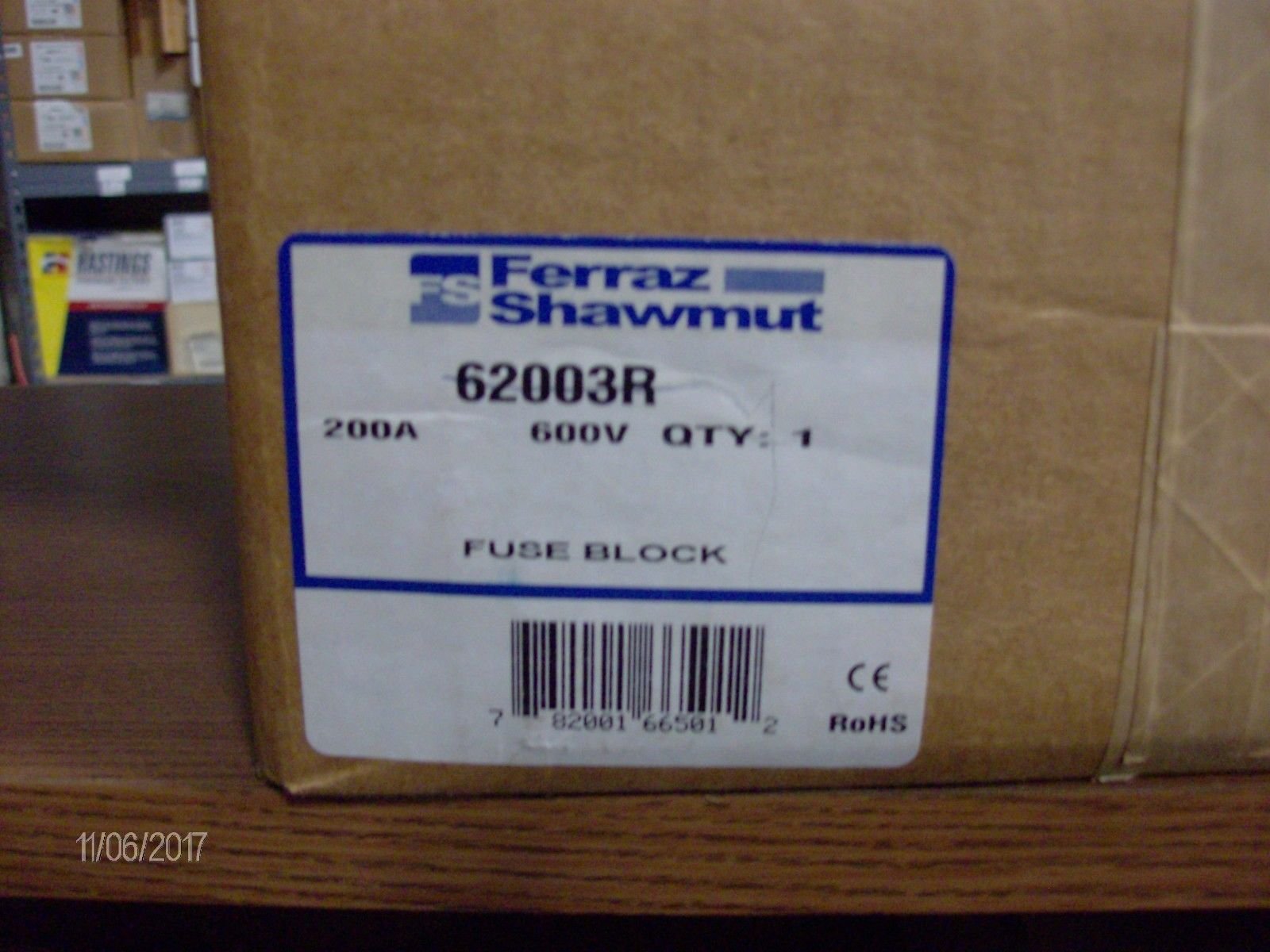 Ferraz Shawmut 62003R Fuseblock 200 Amp 3 Pole 600 Volt