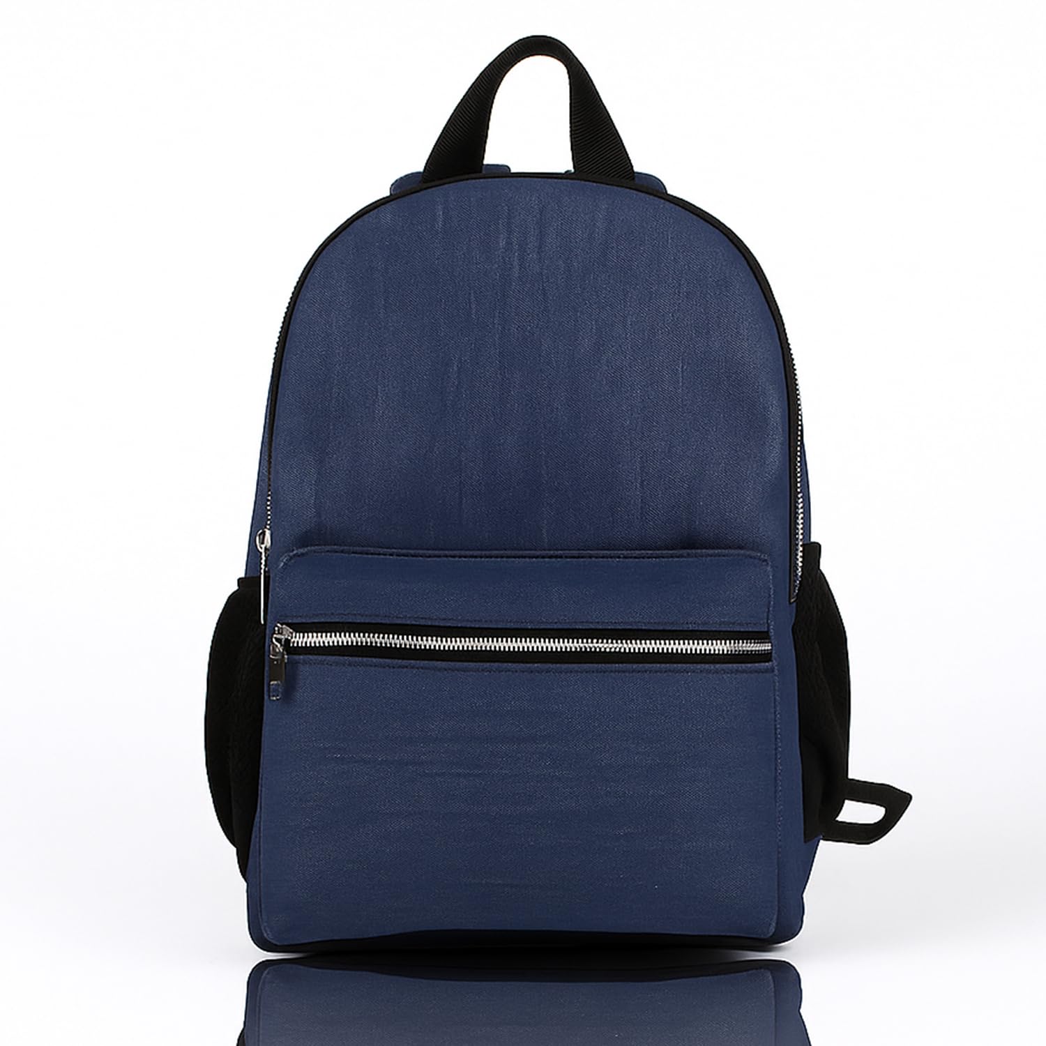 cimoni Denim Backpacks for women Stylish Outdoor Travel Commute Daypack Large Capacity Schoolbag College Students Junior High School Students Bookbag- Navy Blue-picture-28