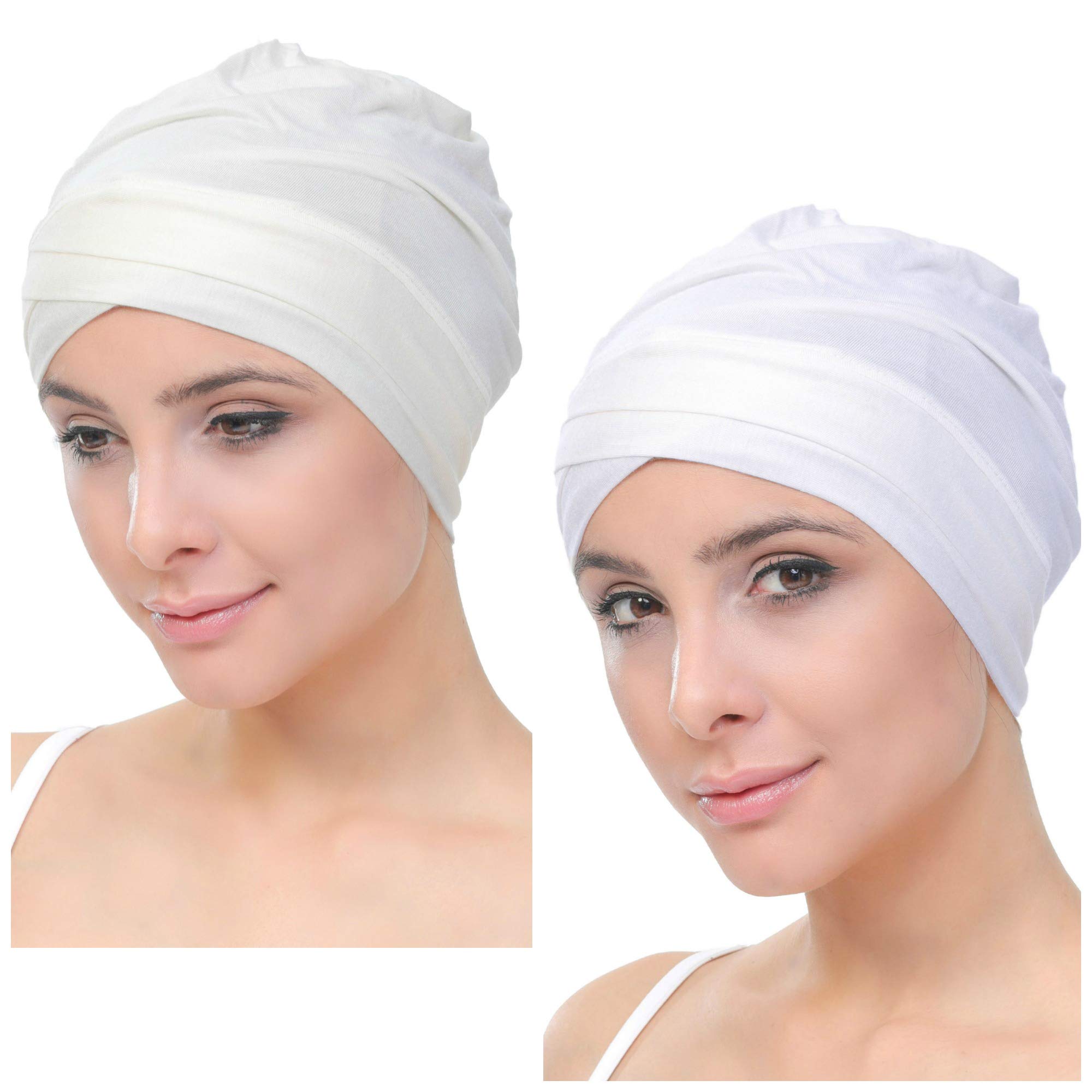 Deresina Headwear Deresina Modelo W Gorra Delantera de Algodón y Bambú para Pérdida de Cabello, Quimioterapia