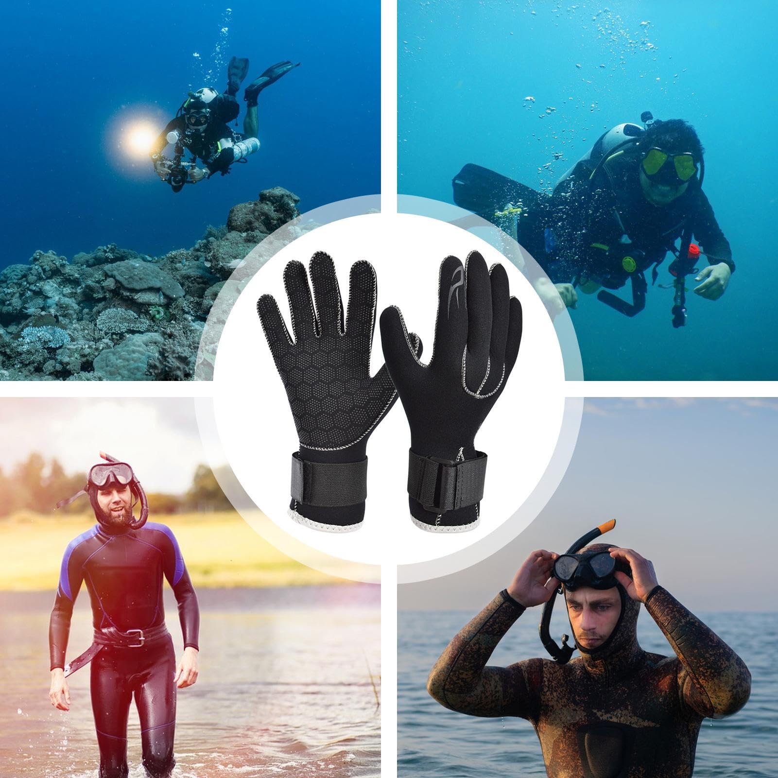 Tauchhandschuhe Männer,Tauchhandschuhe,Angeln Handschuhe Wasserdichte Handschuhe